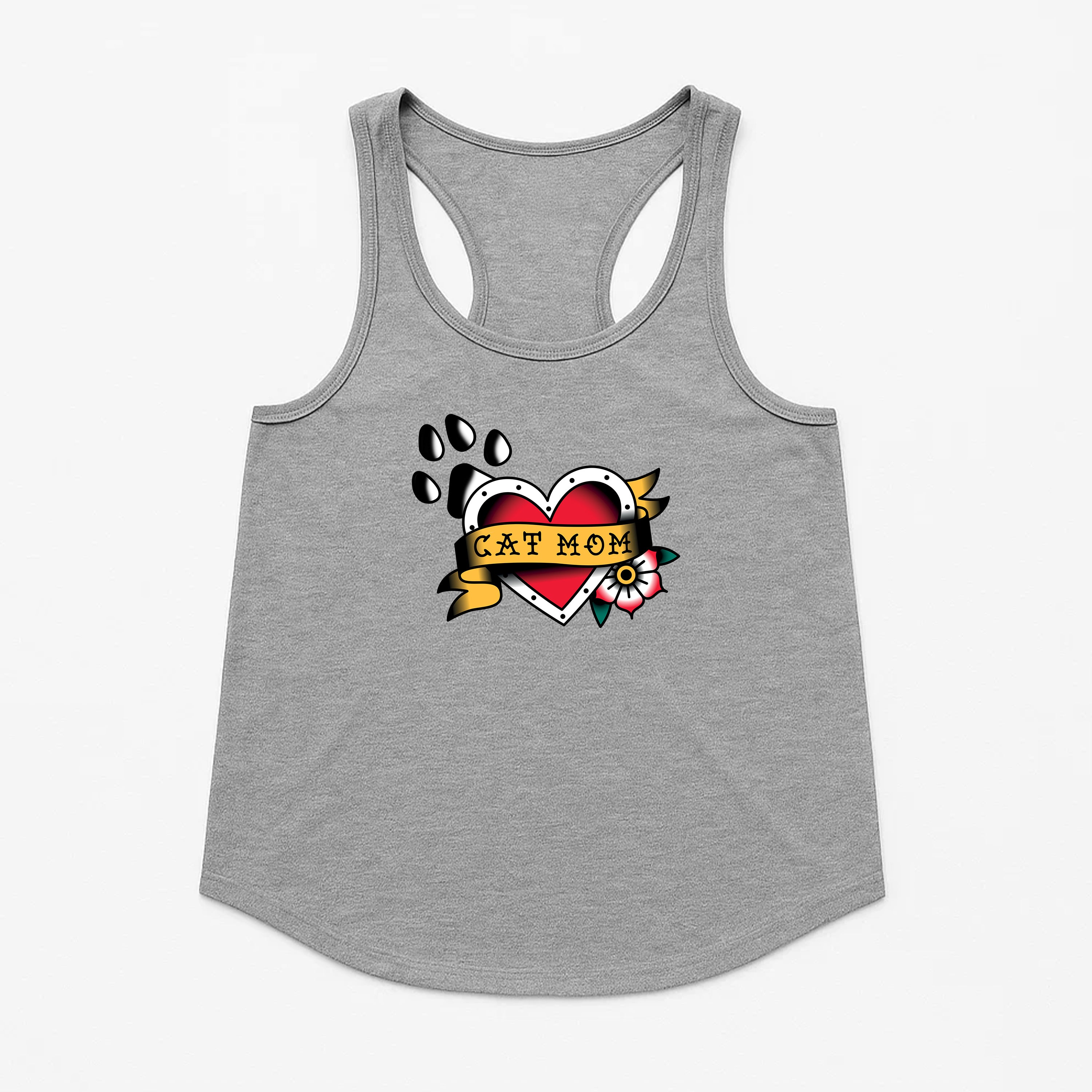 Women's | Tattoo Cat Mom | Racerback Tank
