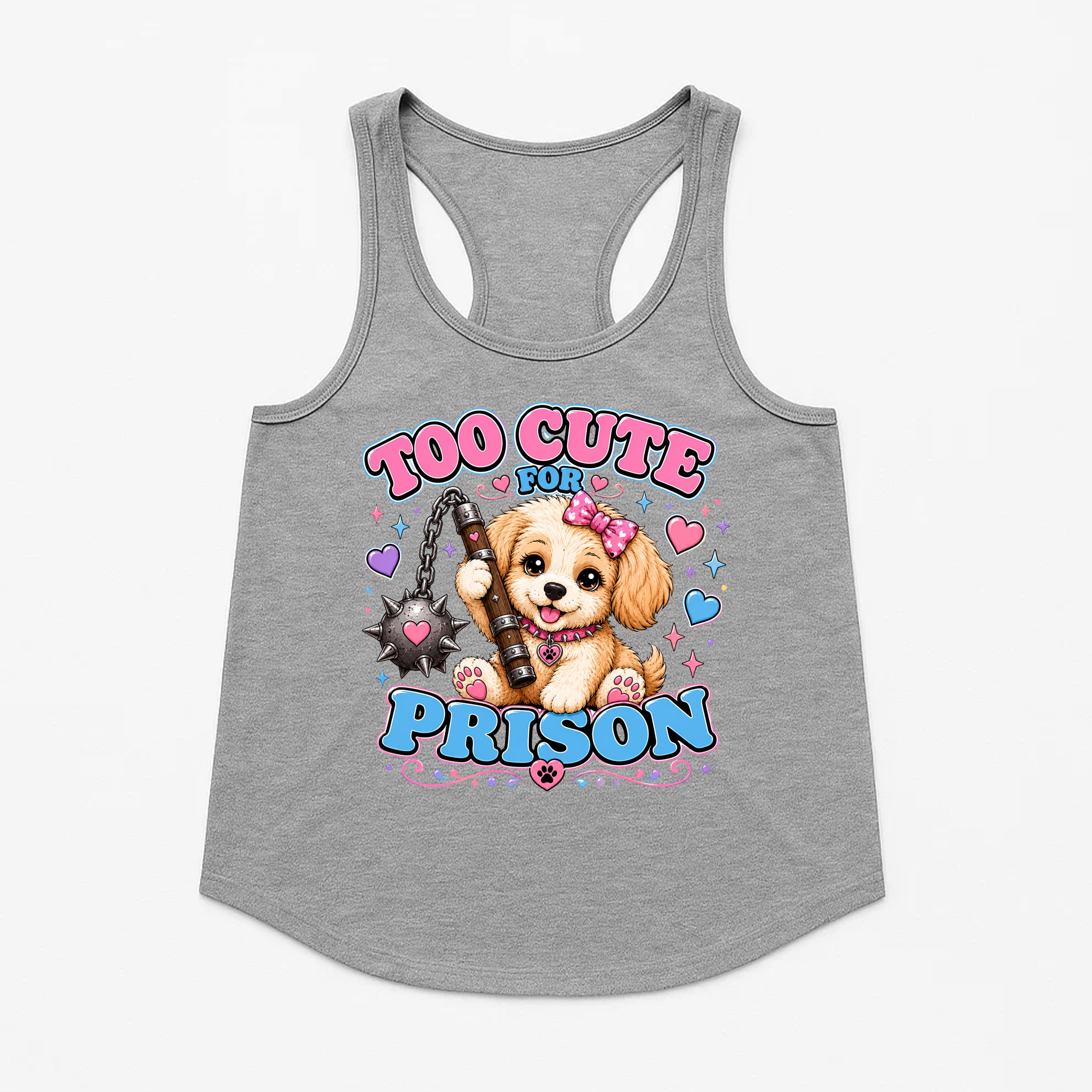 Women's | Too Cute For Prison | Racerback Tank