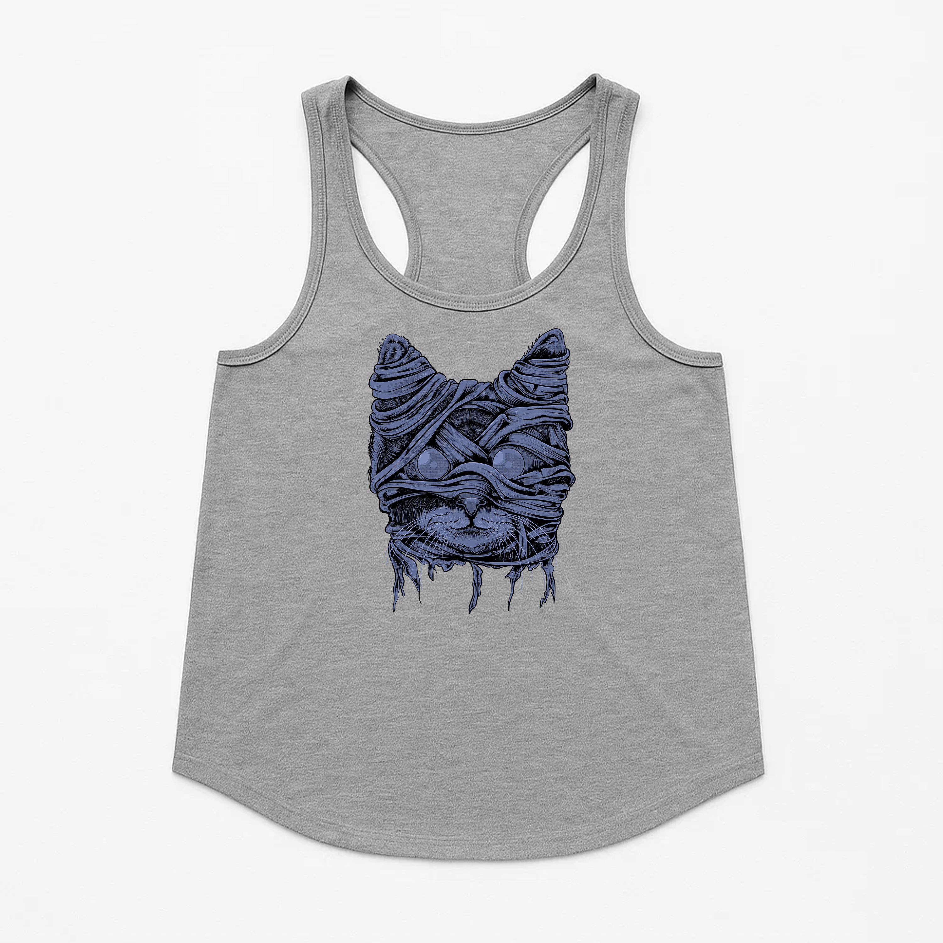 Women's | Zombie Mummy Cat | Racerback Tank