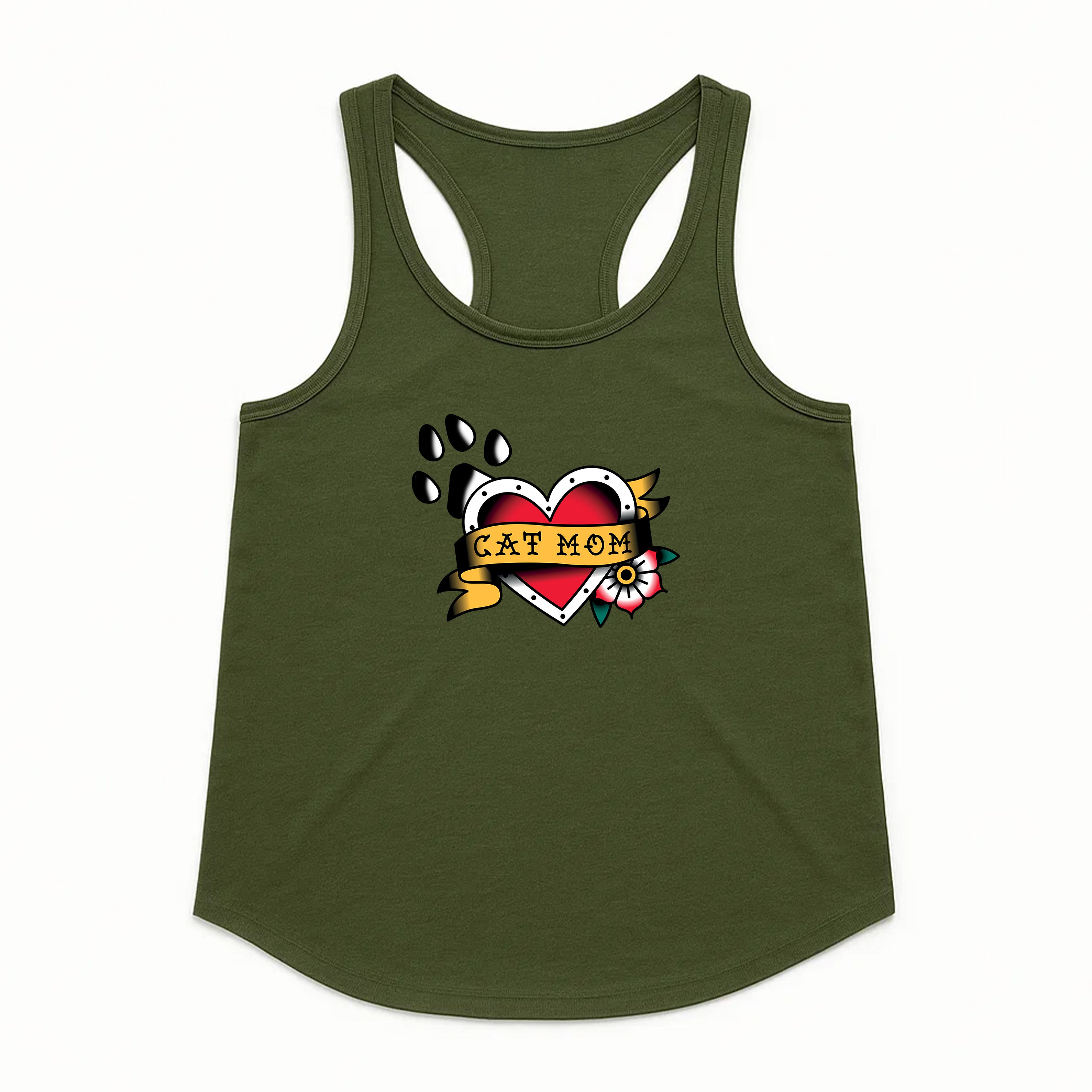Women's | Tattoo Cat Mom | Racerback Tank
