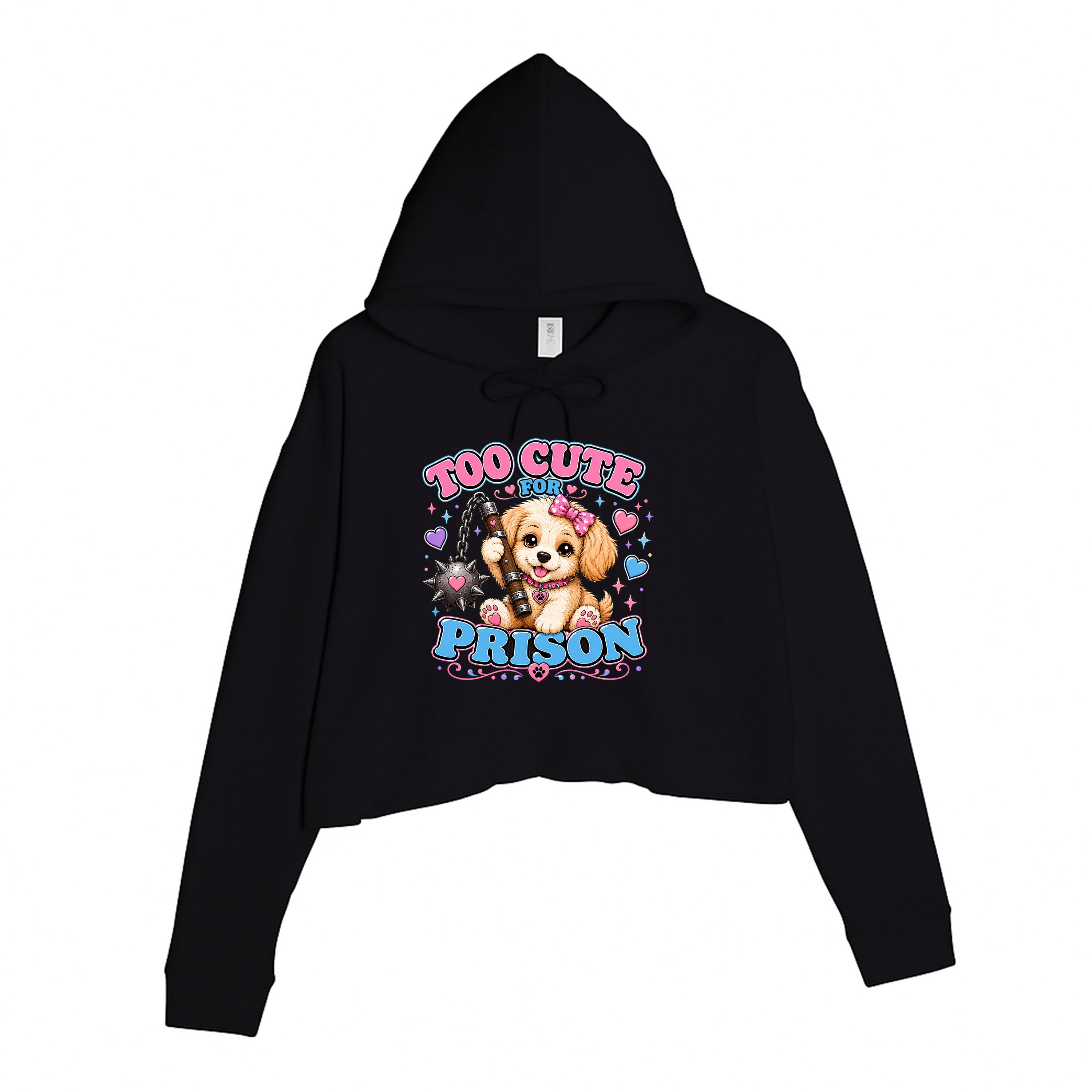 Women's | Too Cute For Prison | Crop Hoodie