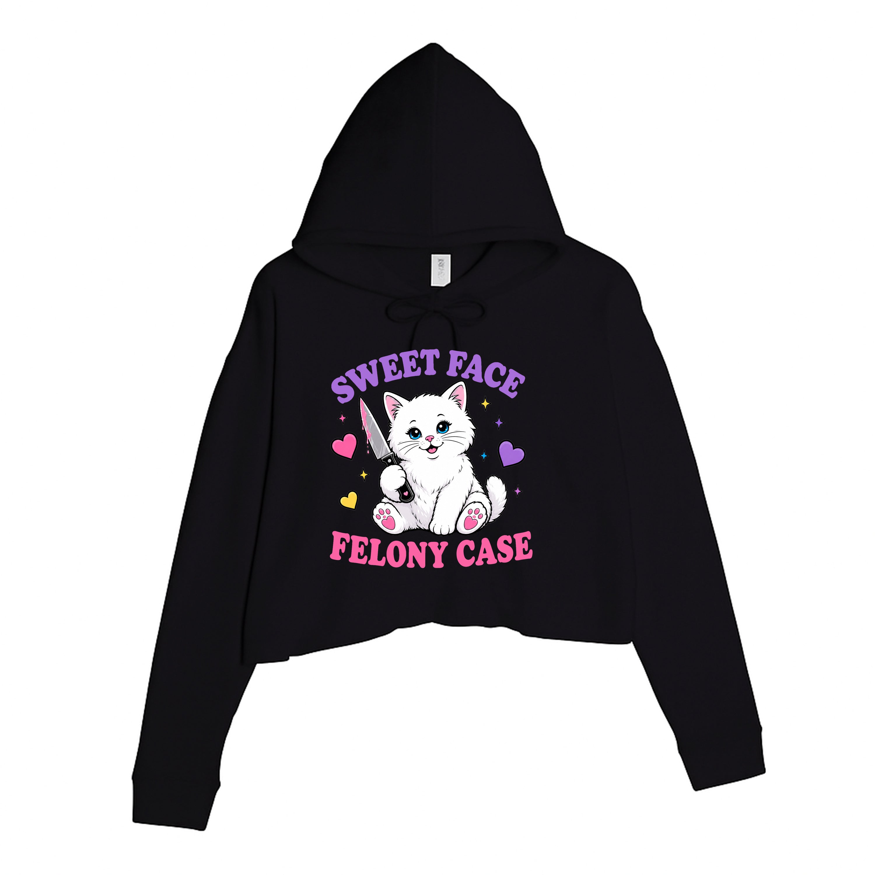 Women's | Sweet Face Felony Case | Crop Hoodie