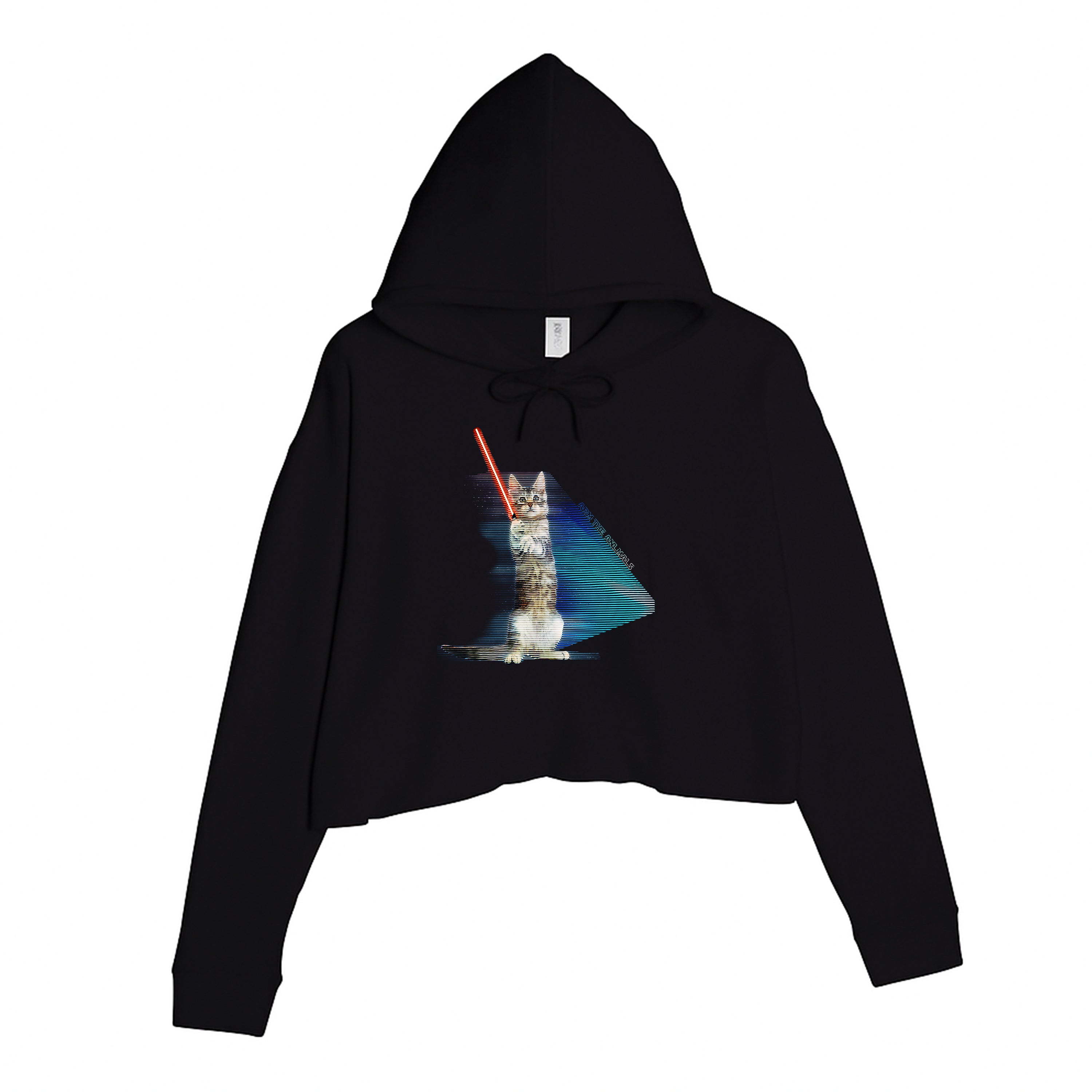 Women's | Hologram Battle Cat | Crop Hoodie