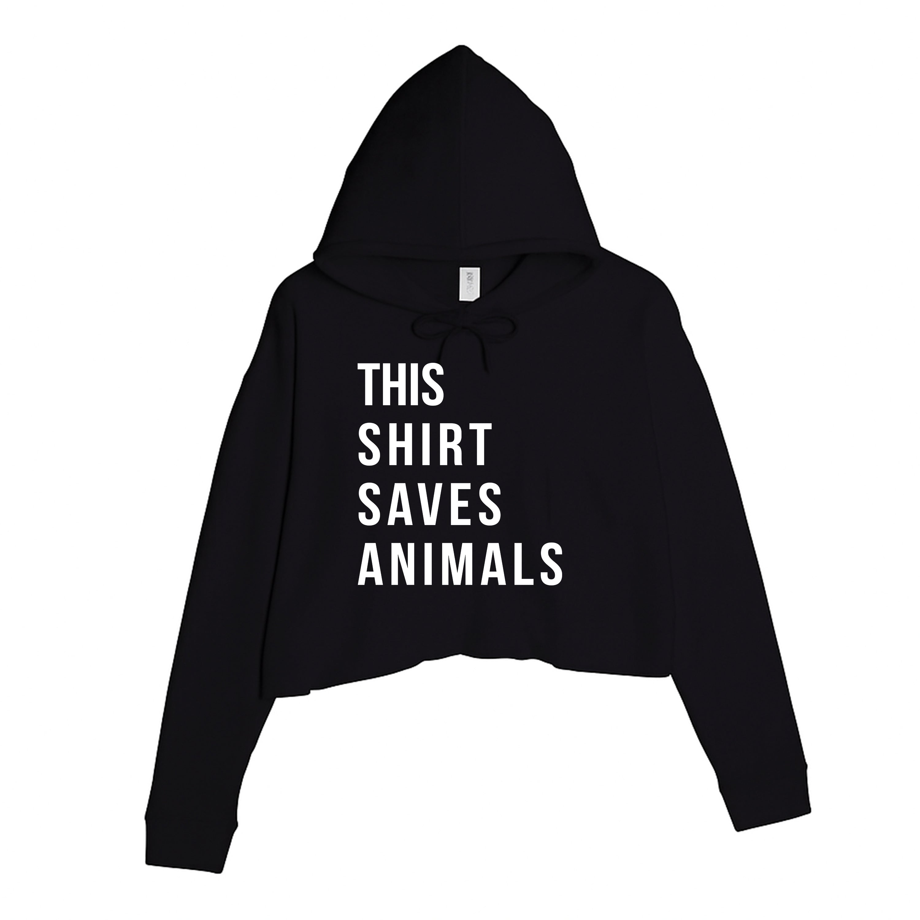 Women's | This Shirt Saves Animals | Crop Hoodie