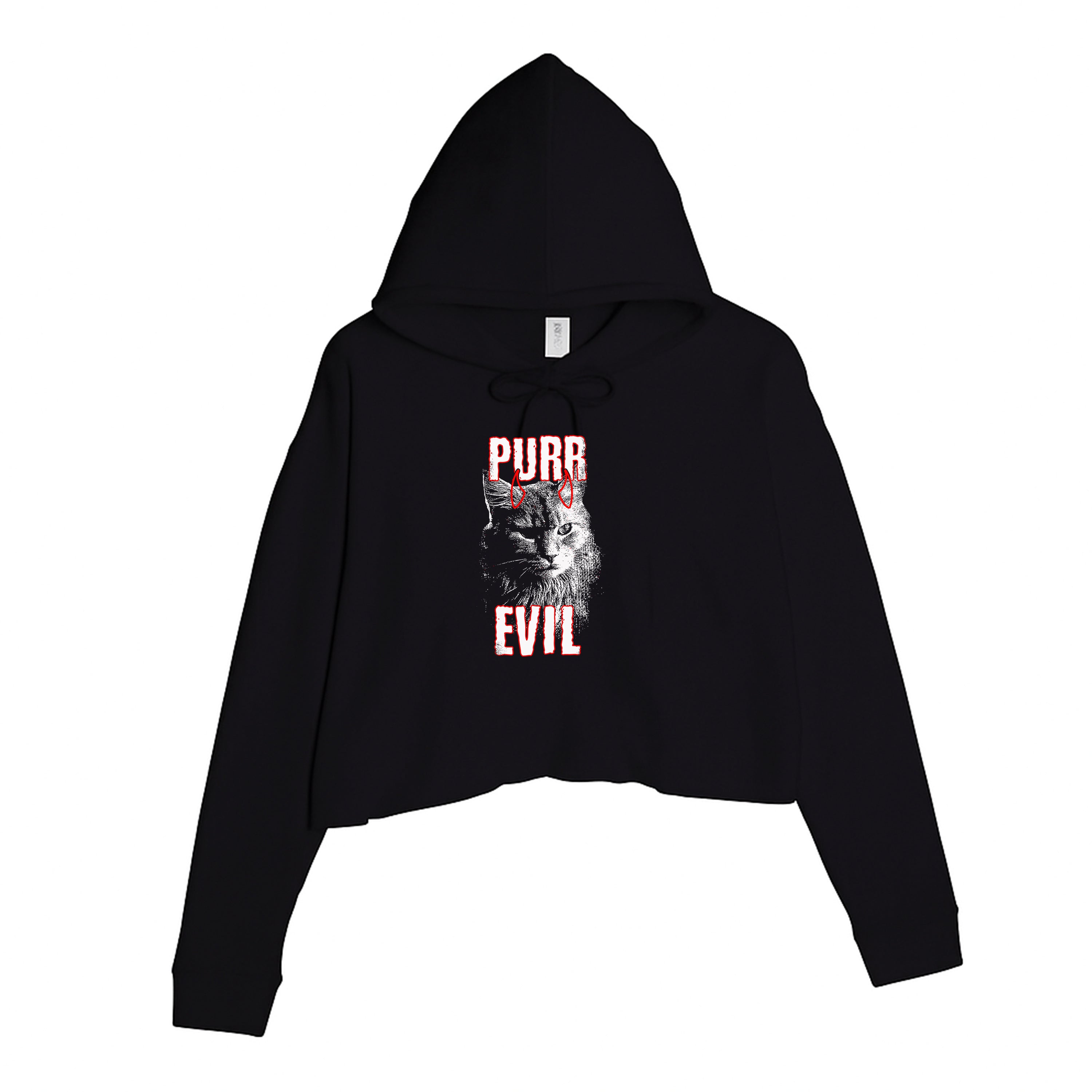 Women's | Purr Evil | Crop Hoodie