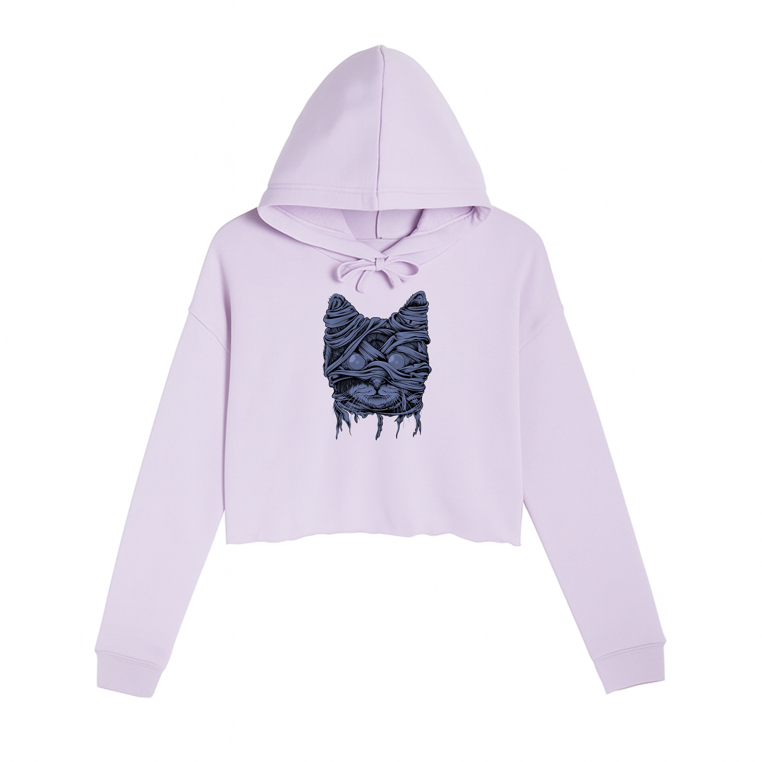 Women's | Zombie Mummy Cat | Crop Hoodie