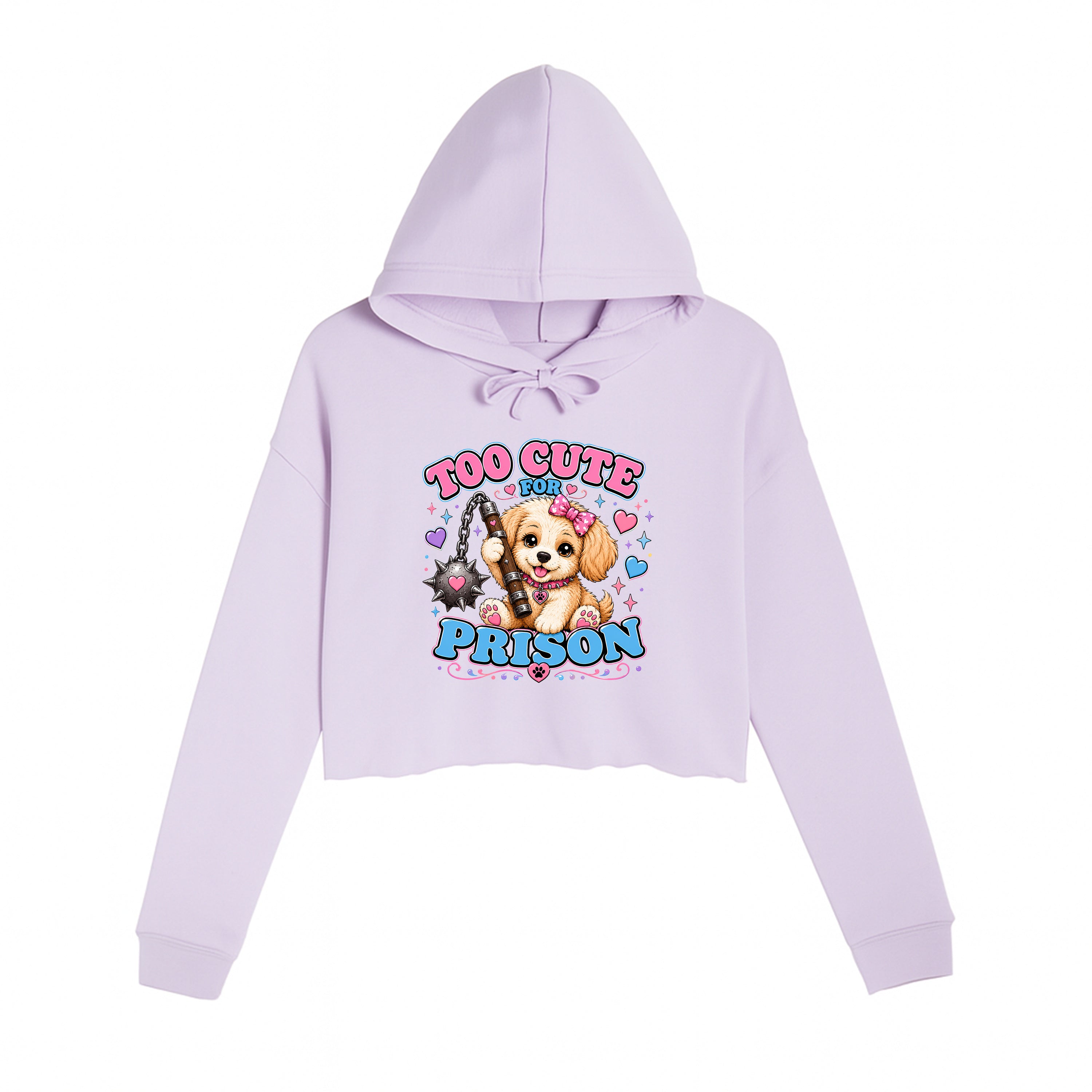 Women's | Too Cute For Prison | Crop Hoodie