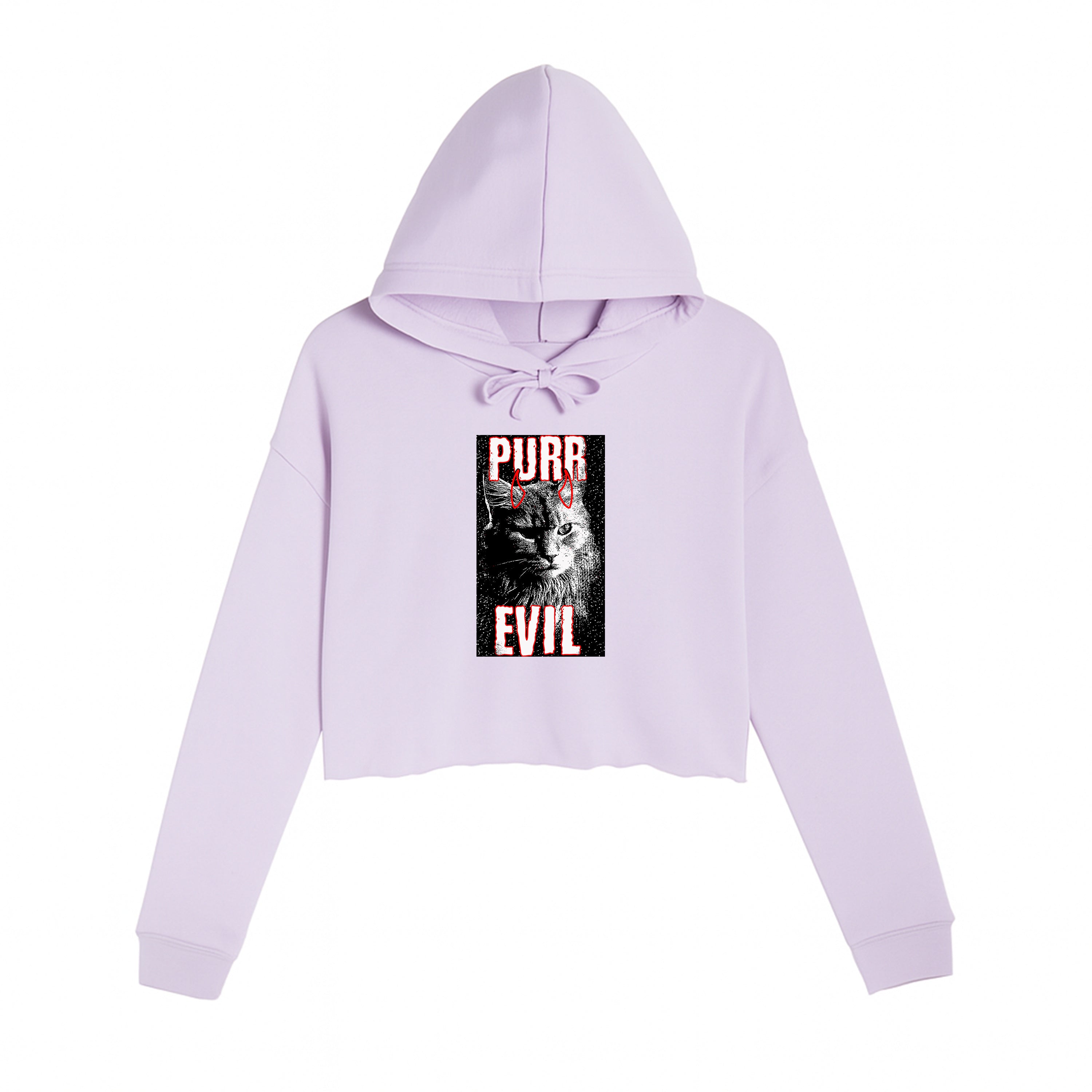 Women's | Purr Evil | Crop Hoodie