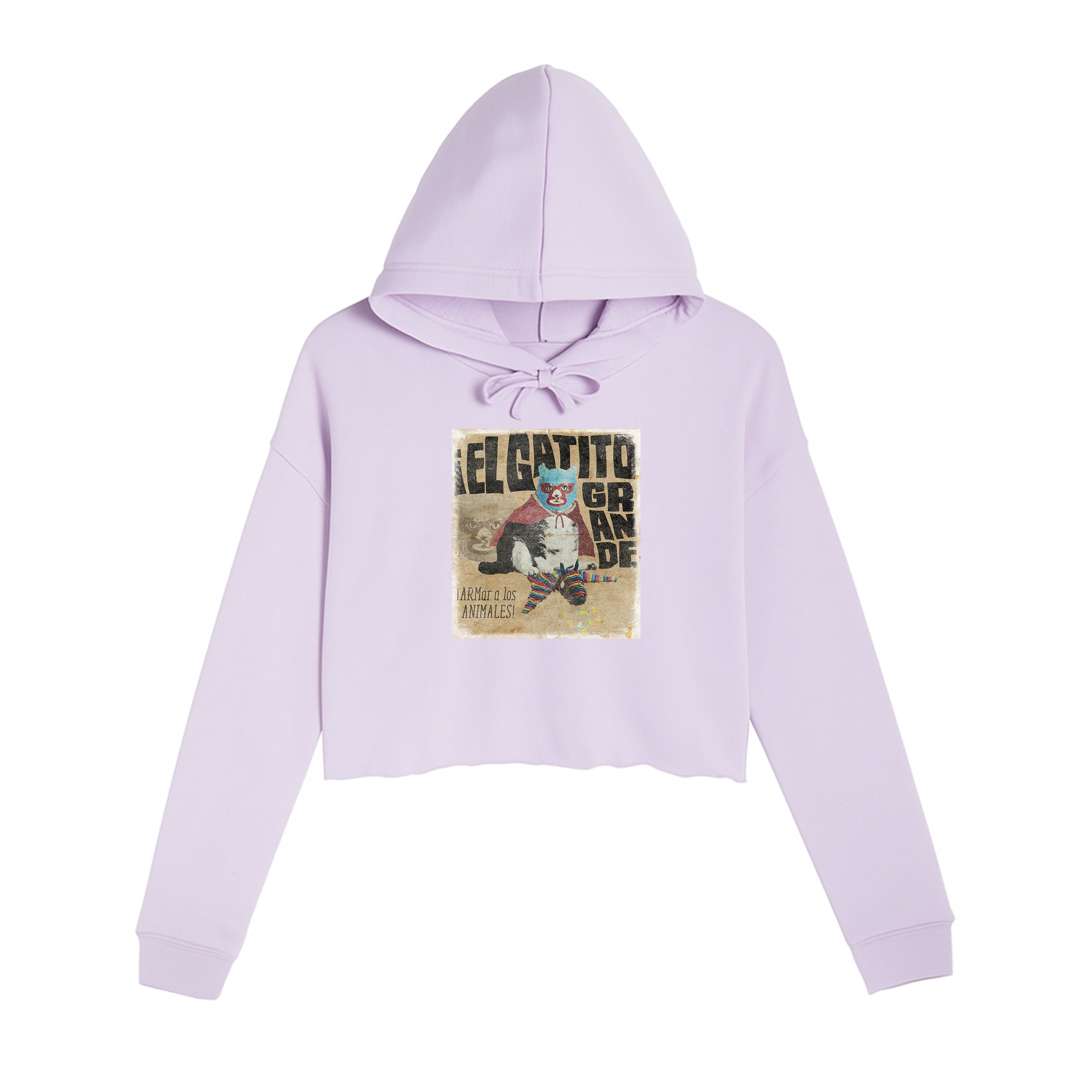 Women's | El Gatito Grande | Crop Hoodie