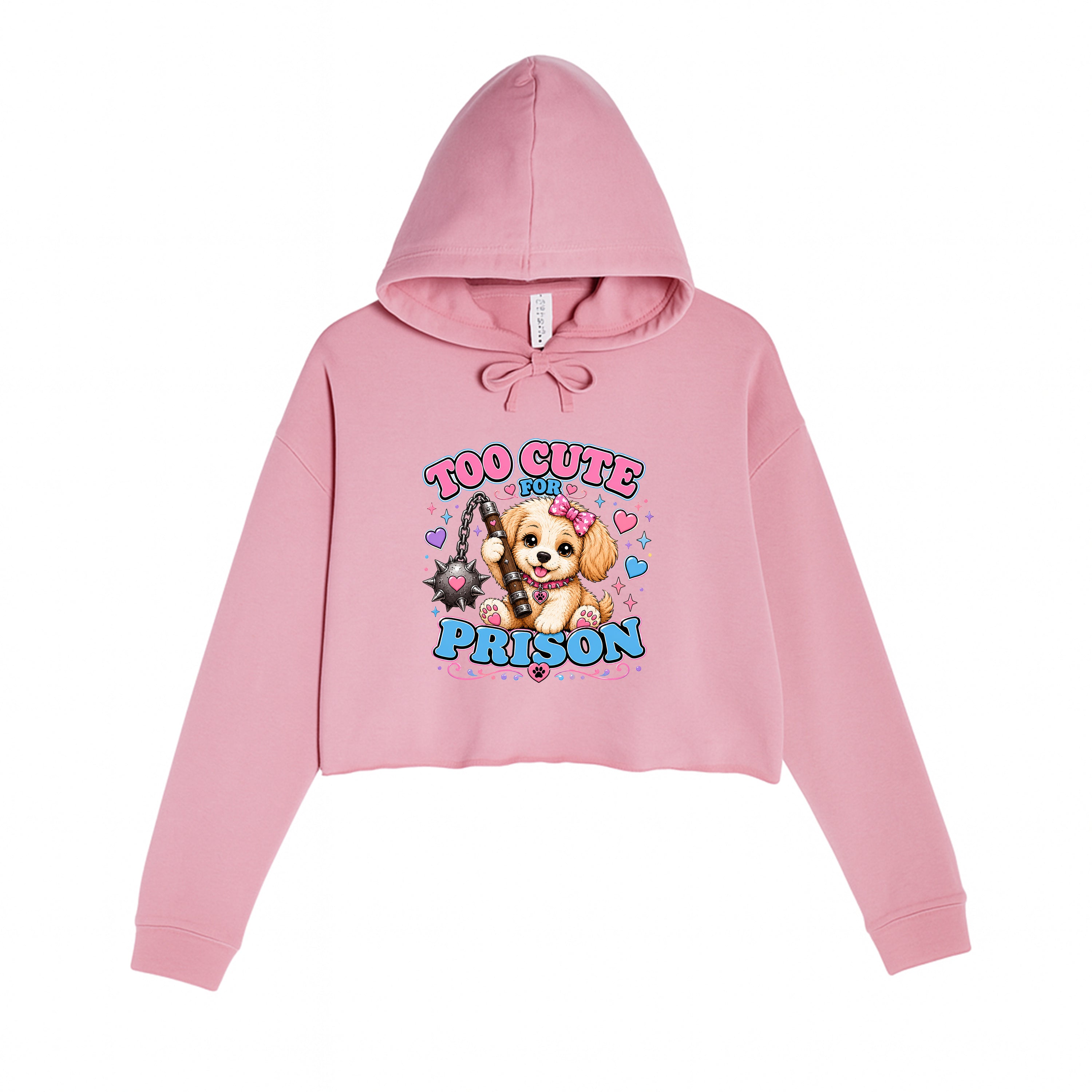 Women's | Too Cute For Prison | Crop Hoodie
