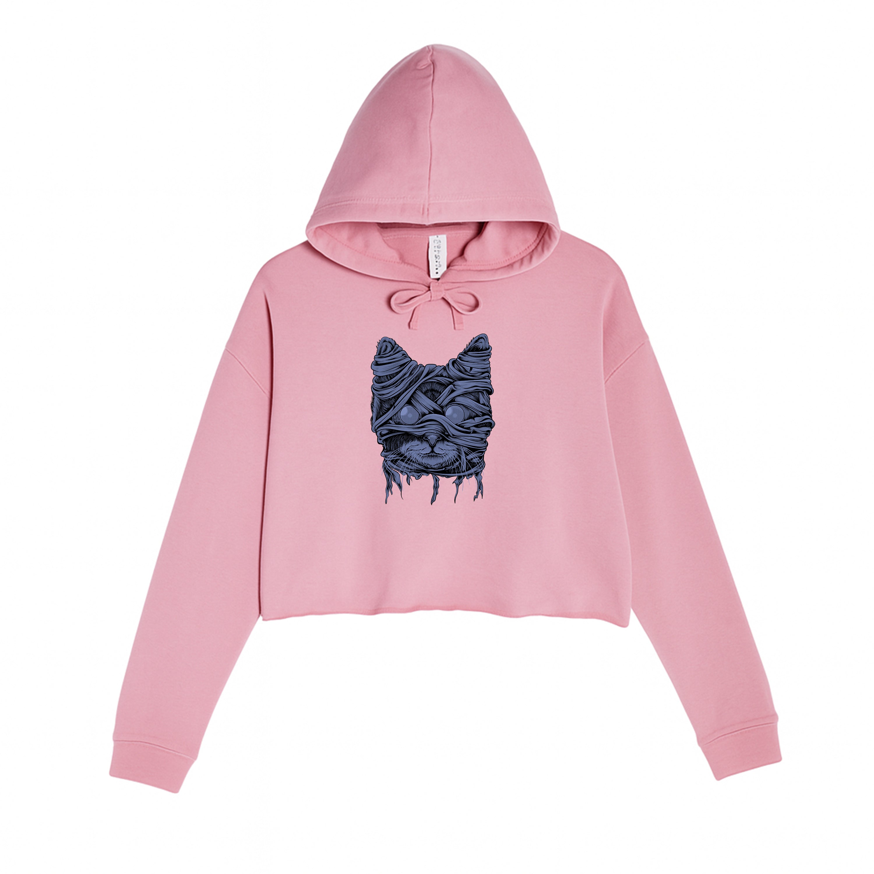 Women's | Zombie Mummy Cat | Crop Hoodie