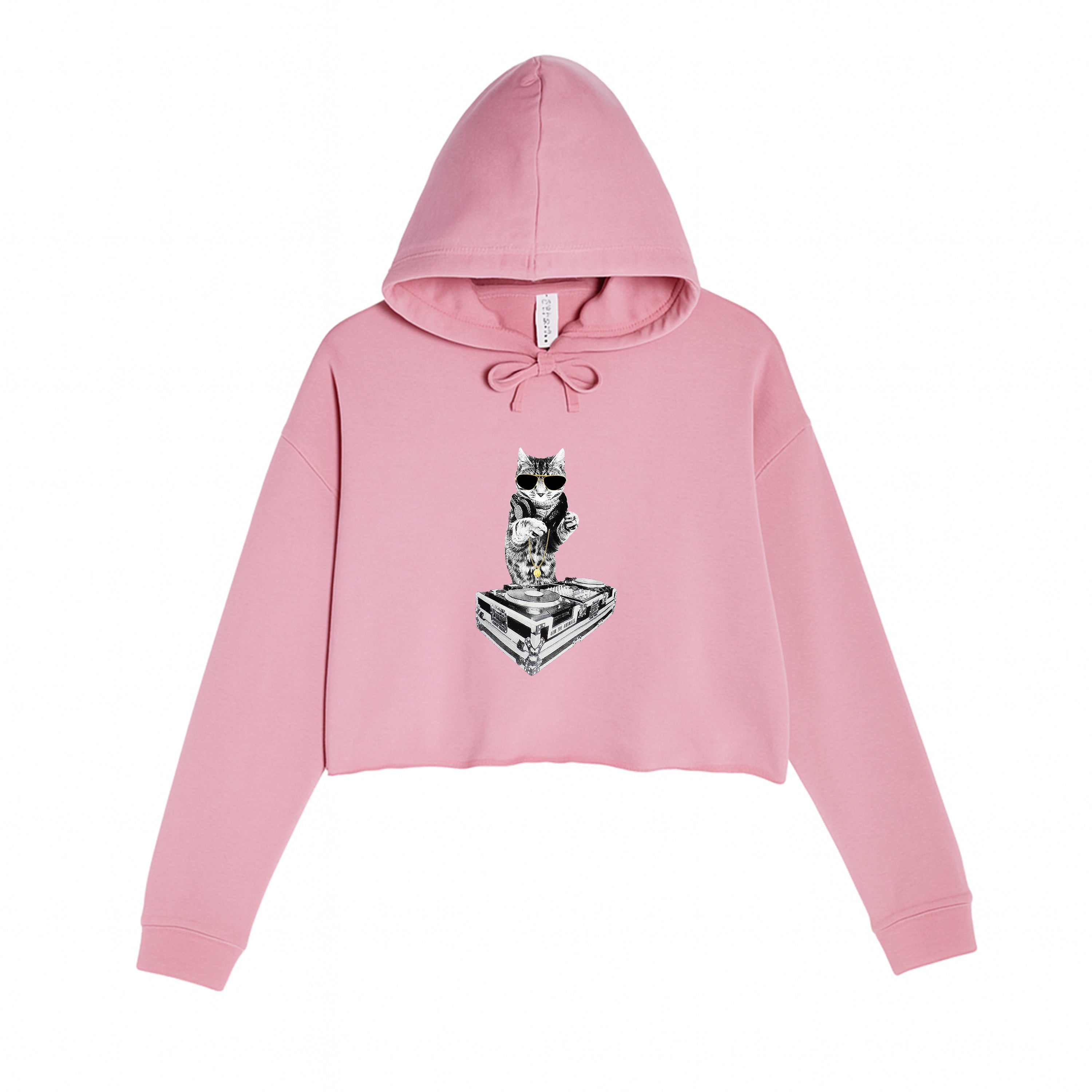 Women's | Bruce Kitty DJ | Crop Hoodie