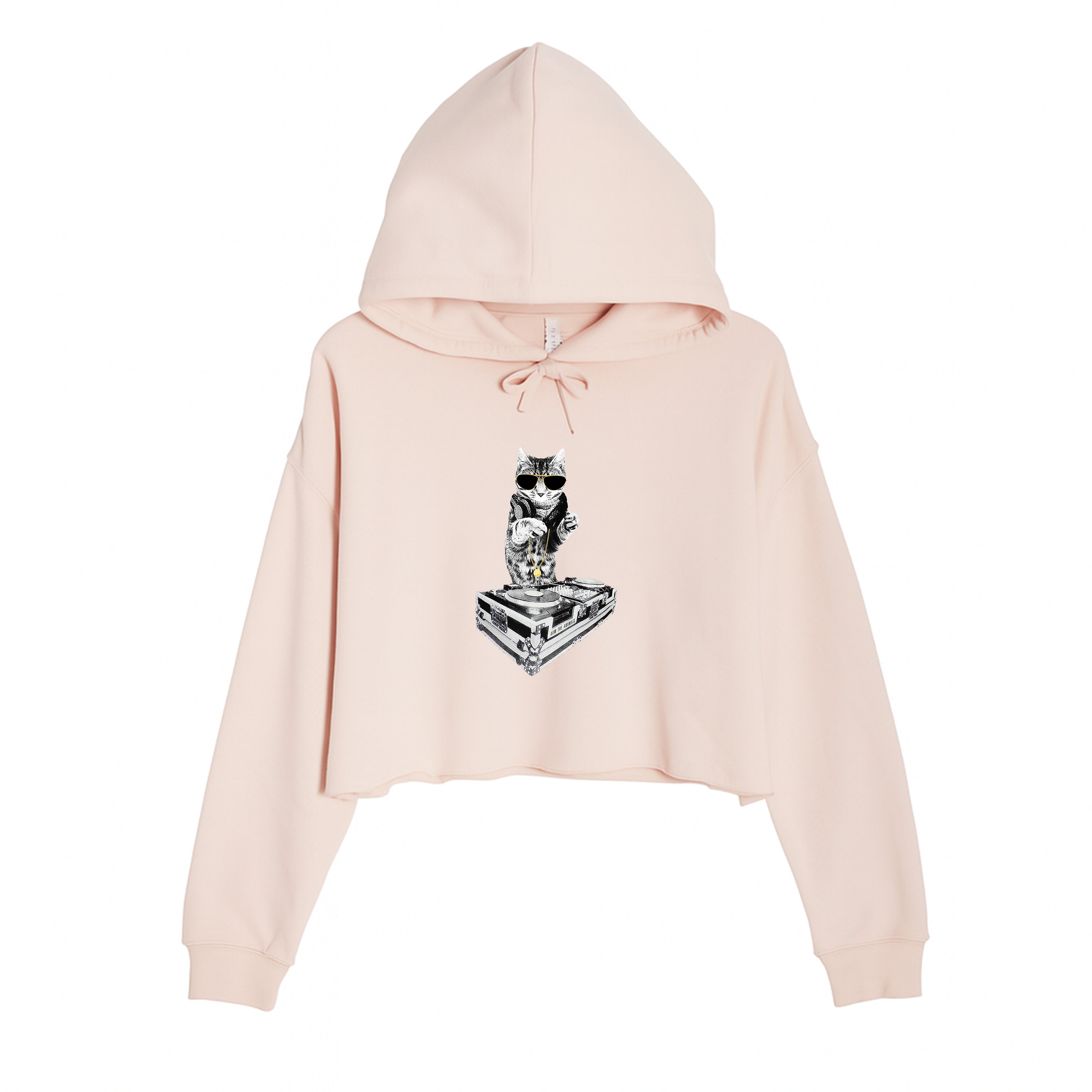 Women's | Bruce Kitty DJ | Crop Hoodie
