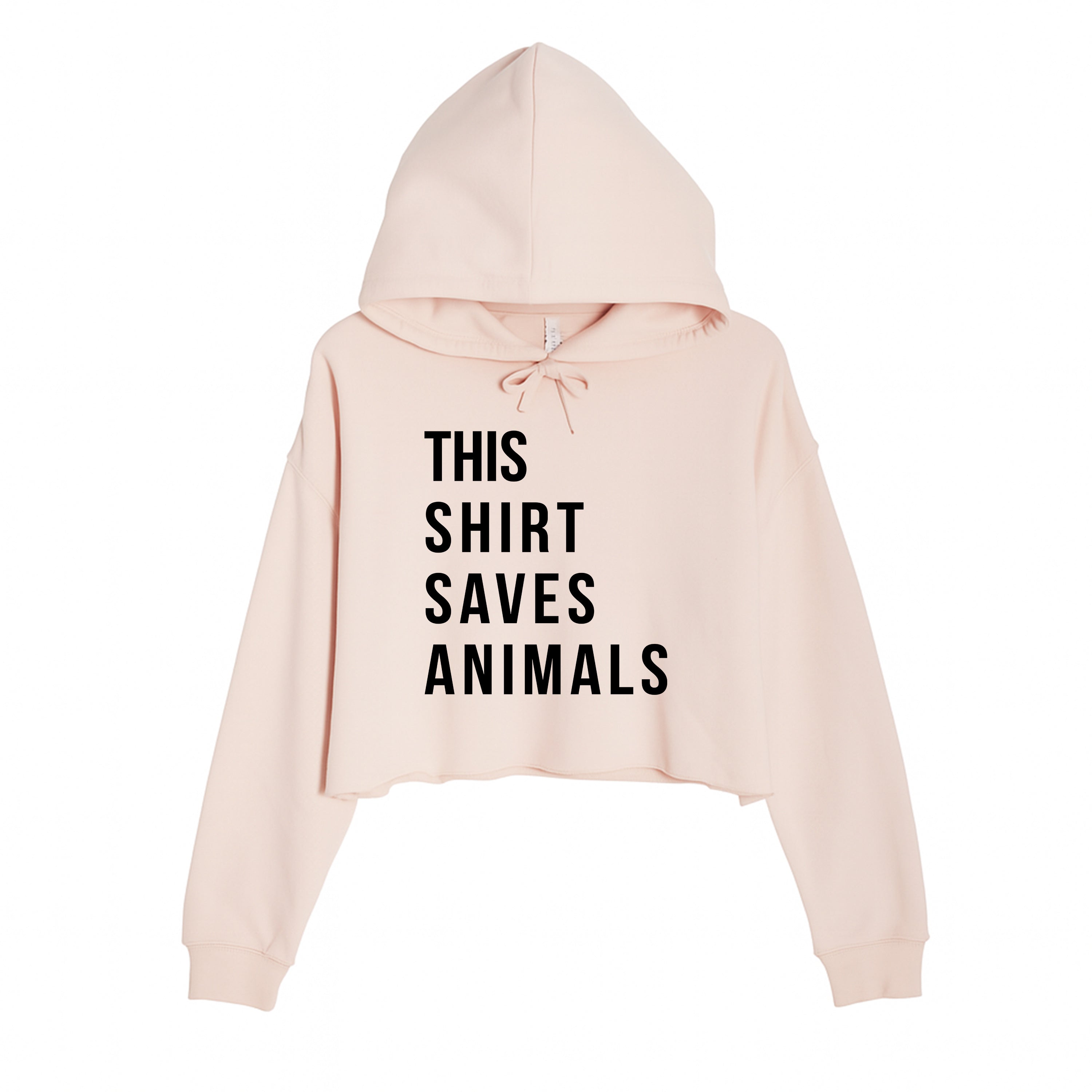 Women's | This Shirt Saves Animals | Crop Hoodie