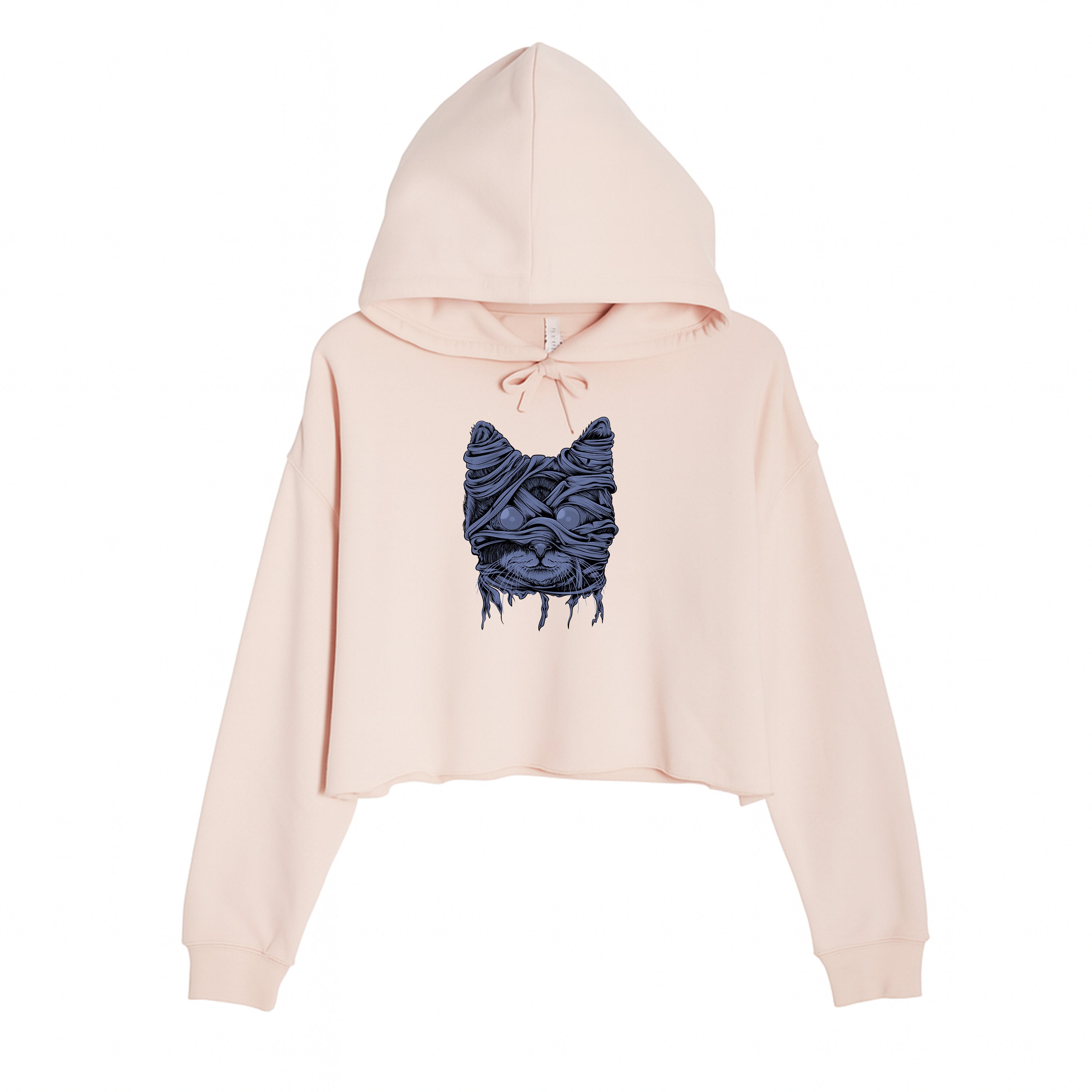 Women's | Zombie Mummy Cat | Crop Hoodie