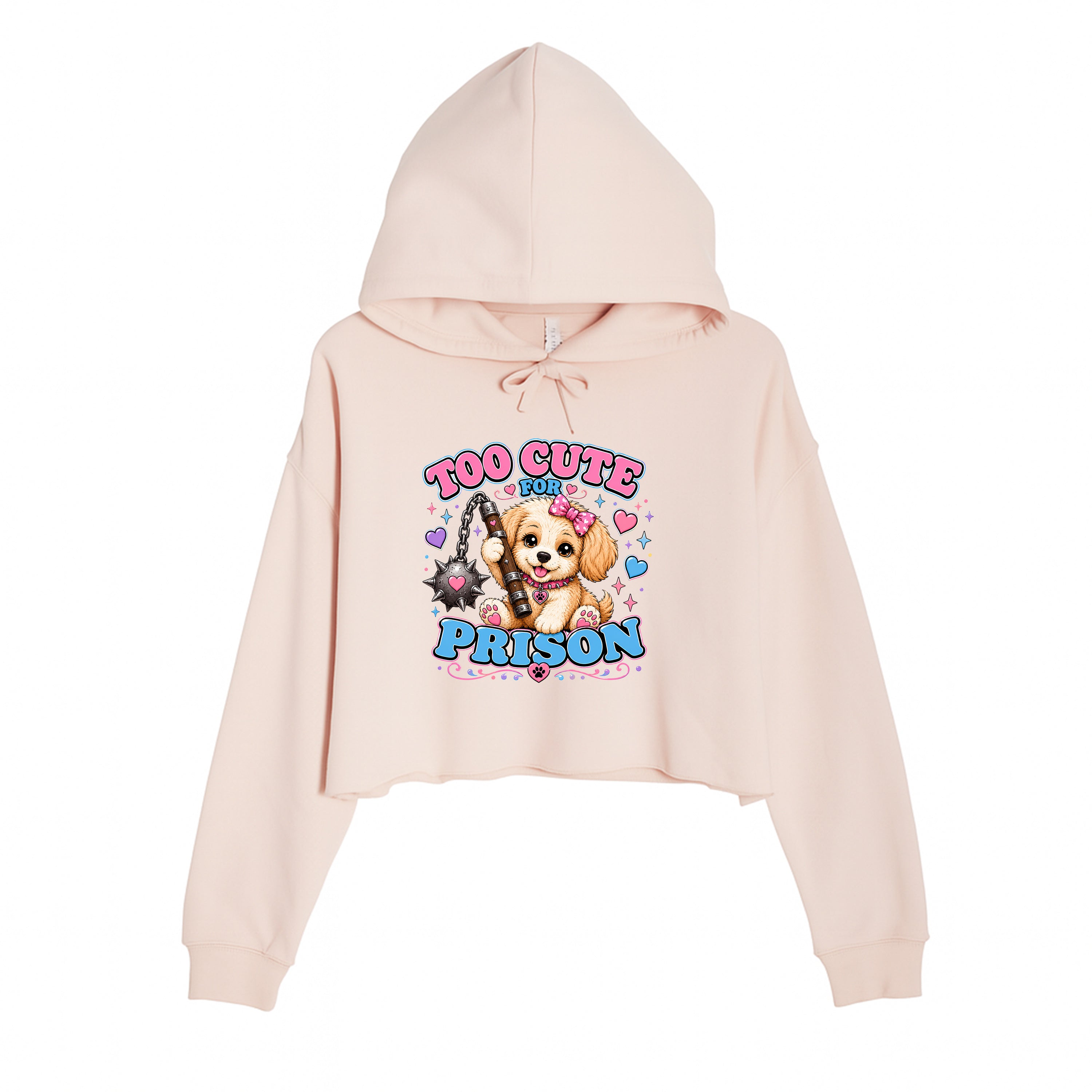 Women's | Too Cute For Prison | Crop Hoodie
