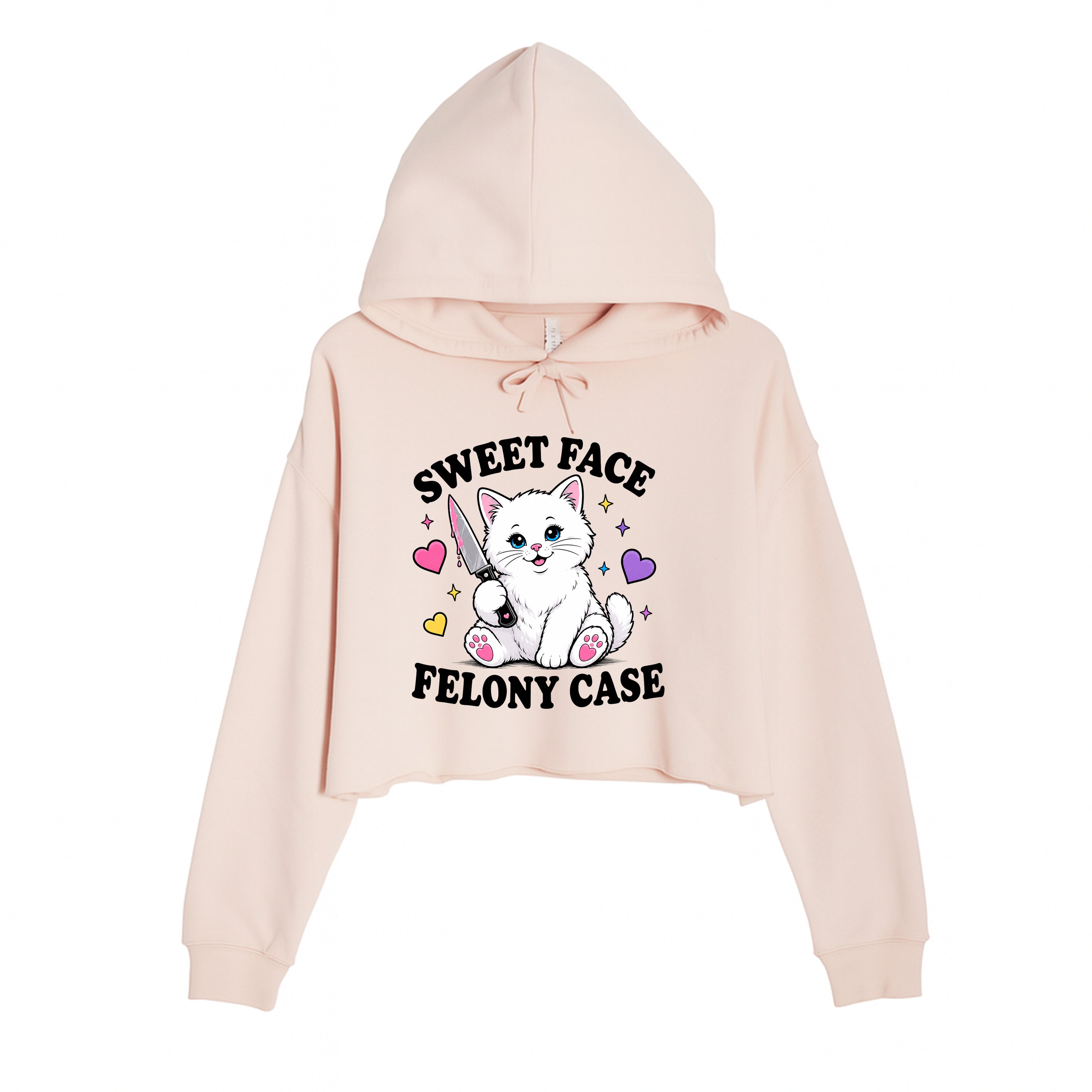 Women's | Sweet Face Felony Case | Crop Hoodie