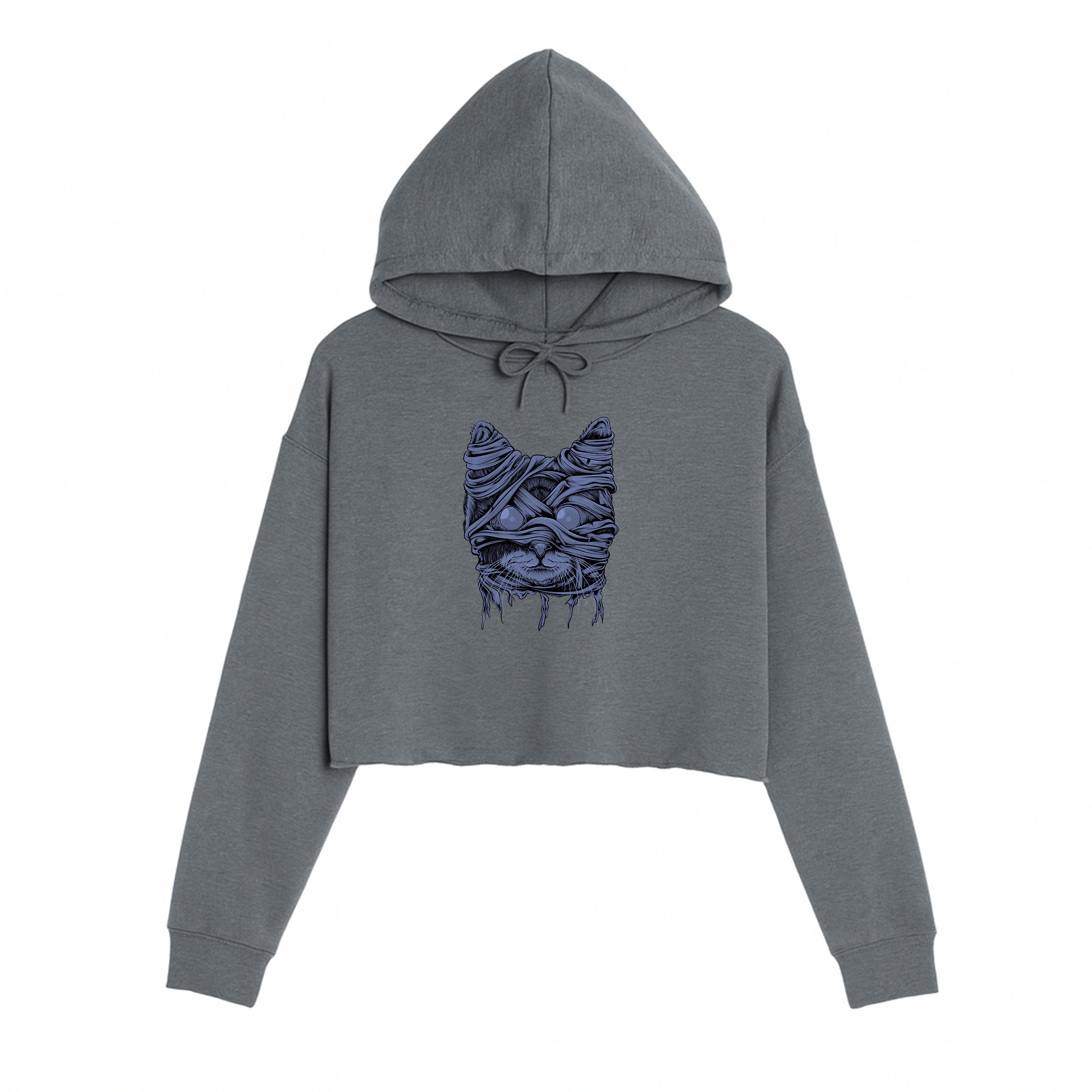 Women's | Zombie Mummy Cat | Crop Hoodie