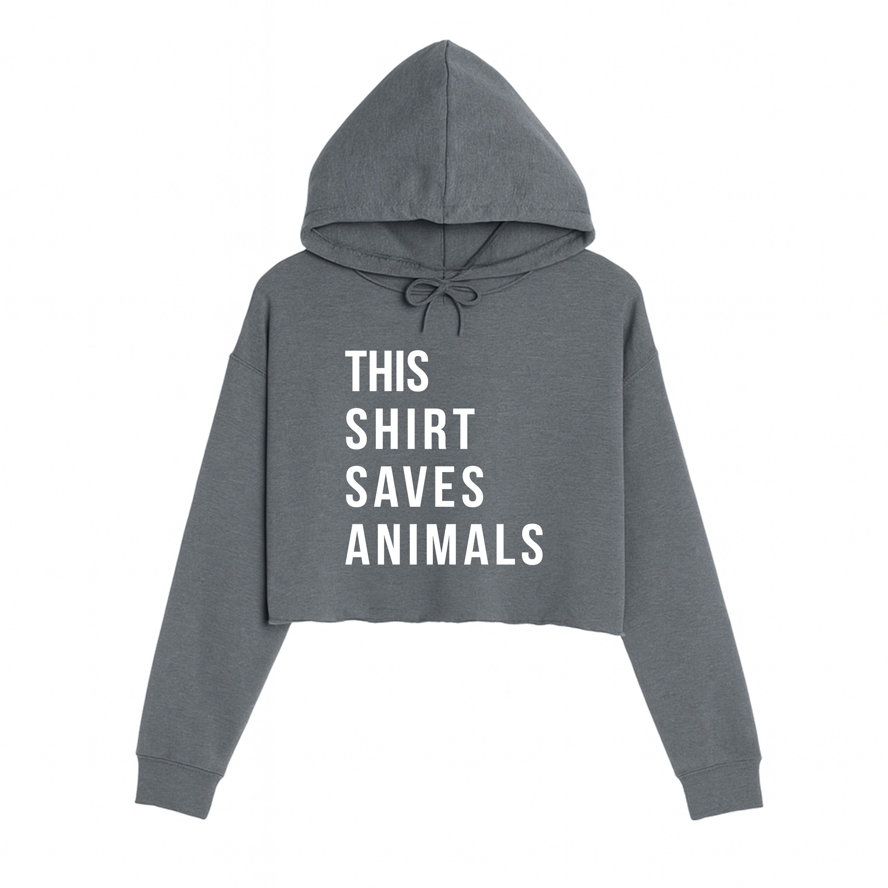 Women's | This Shirt Saves Animals | Crop Hoodie