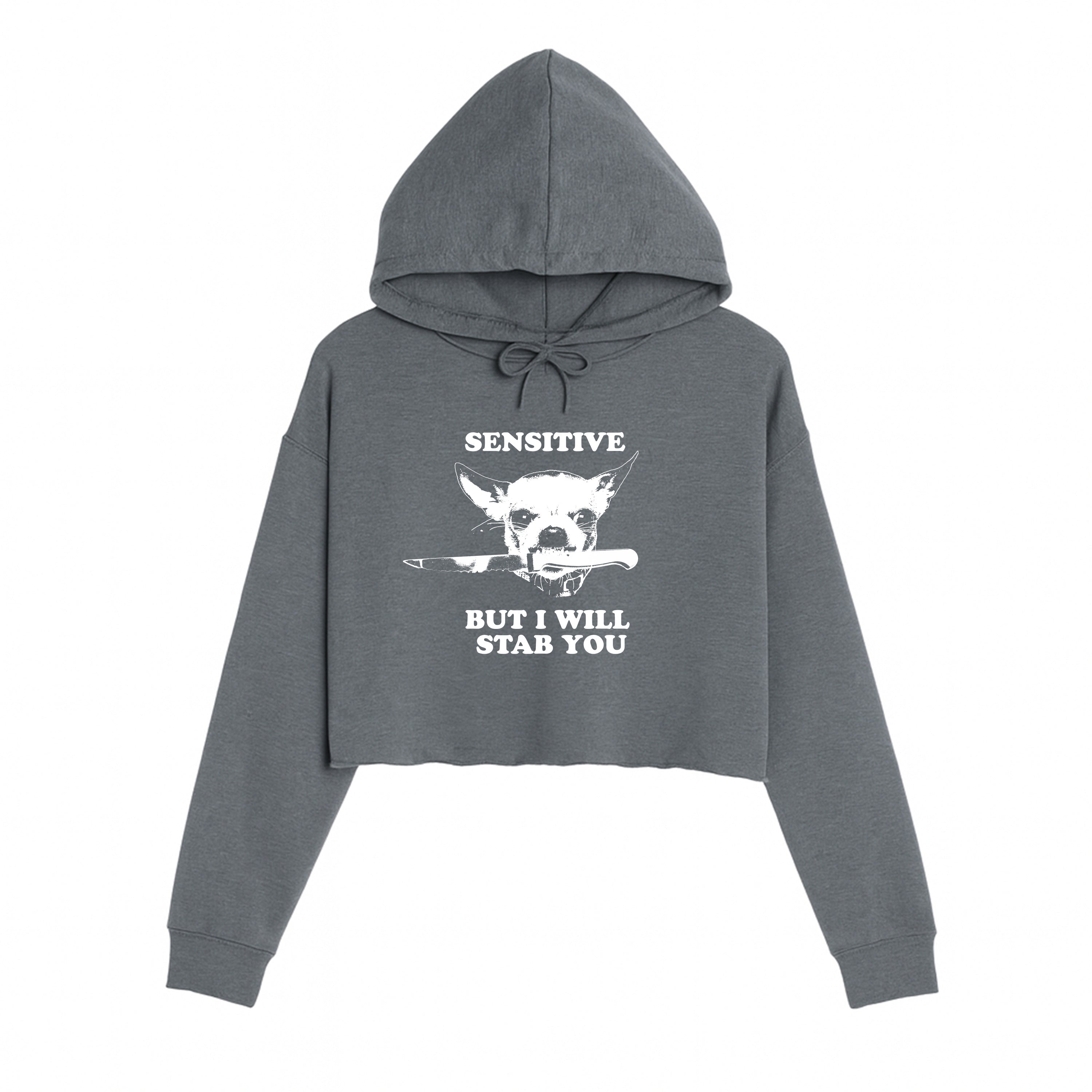 Women's | Sensitive (Dog) | Crop Hoodie