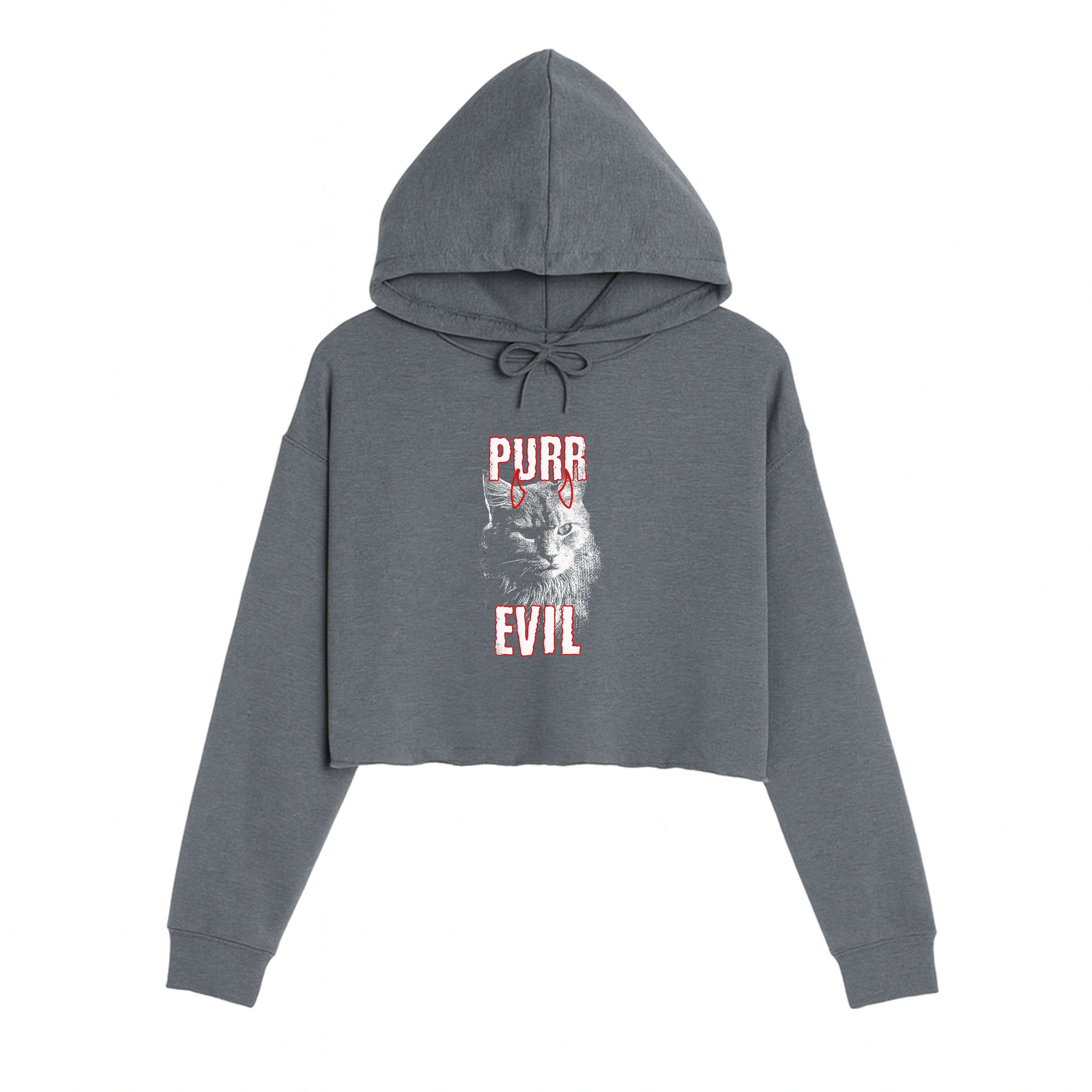 Women's | Purr Evil | Crop Hoodie