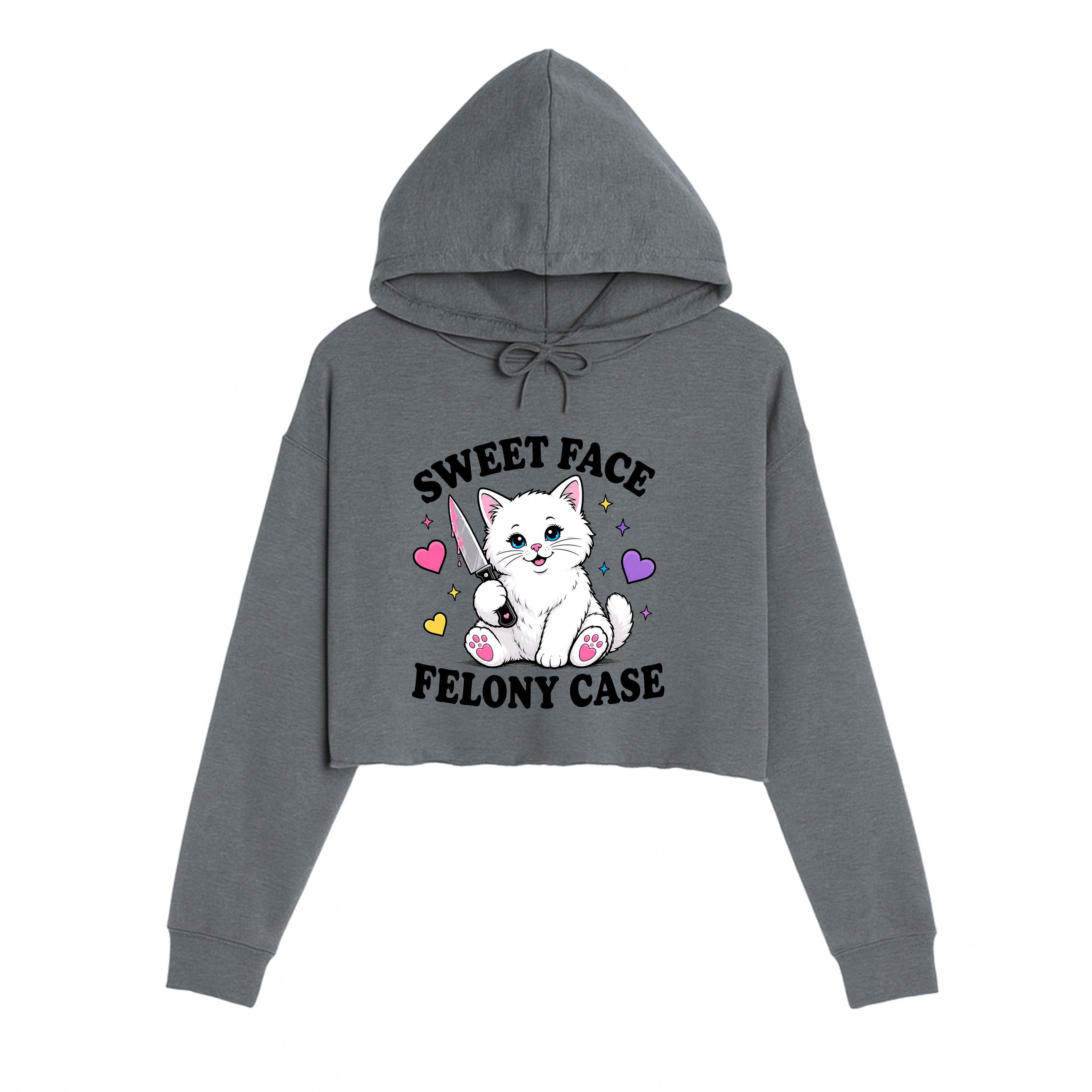 Women's | Sweet Face Felony Case | Crop Hoodie