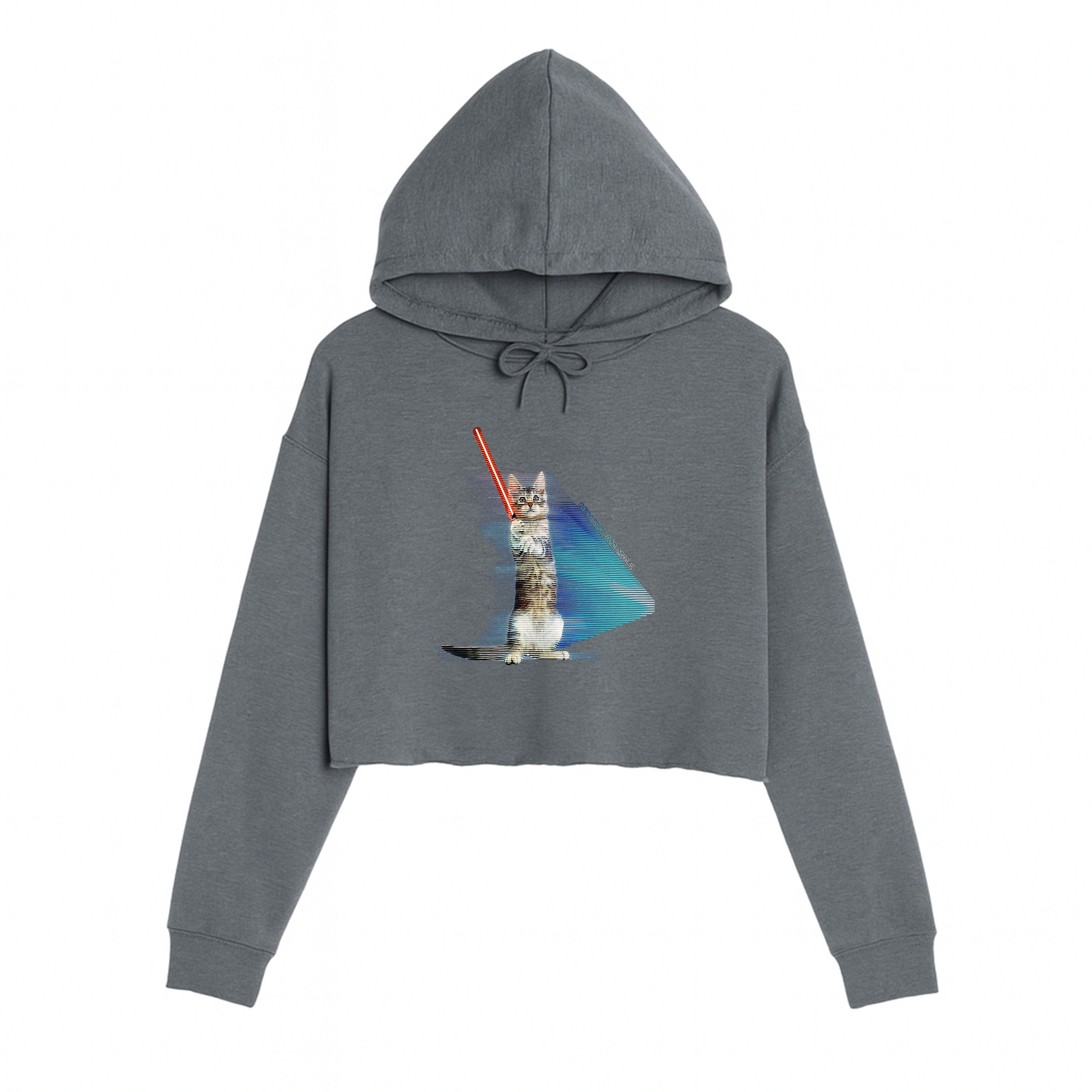 Women's | Hologram Battle Cat | Crop Hoodie