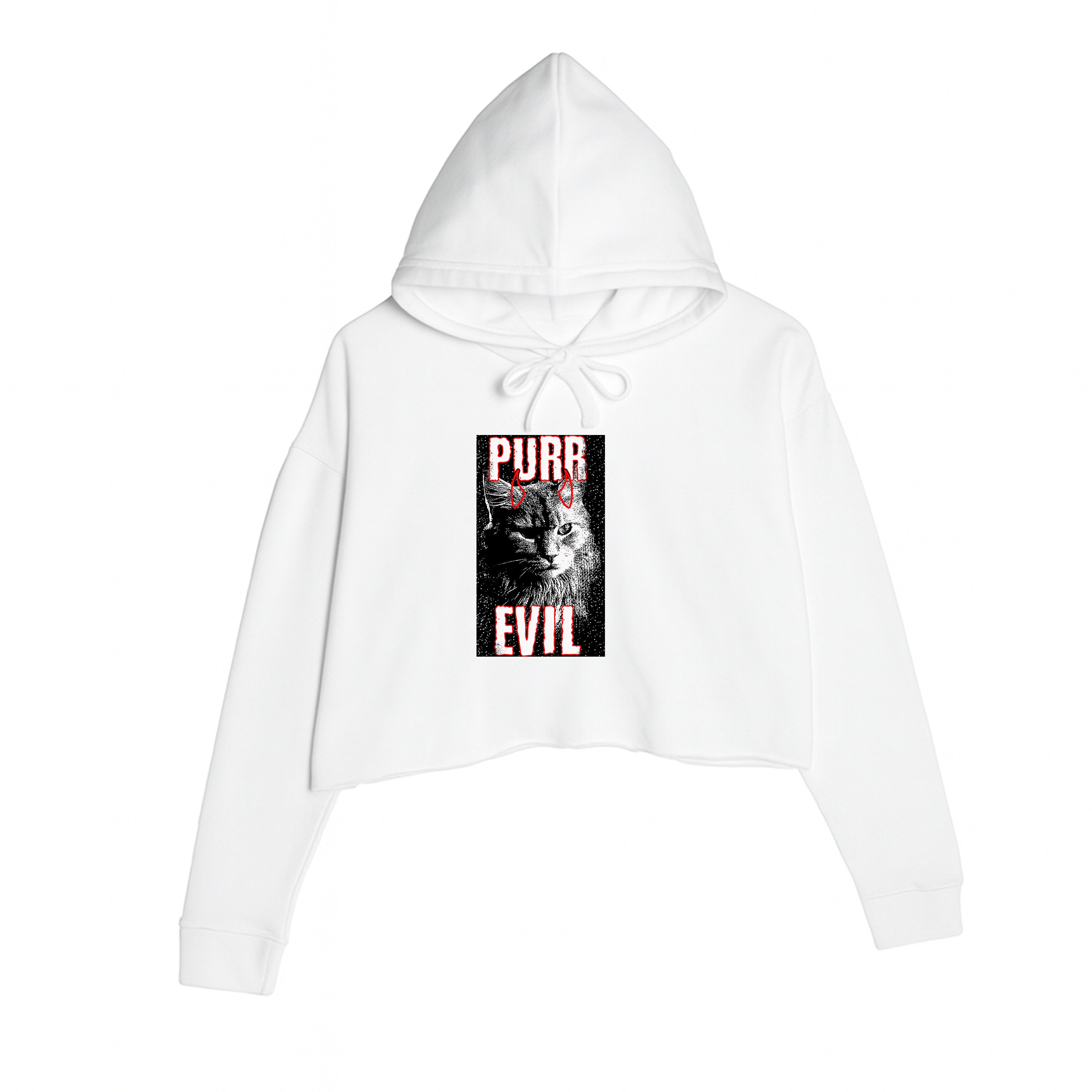 Women's | Purr Evil | Crop Hoodie