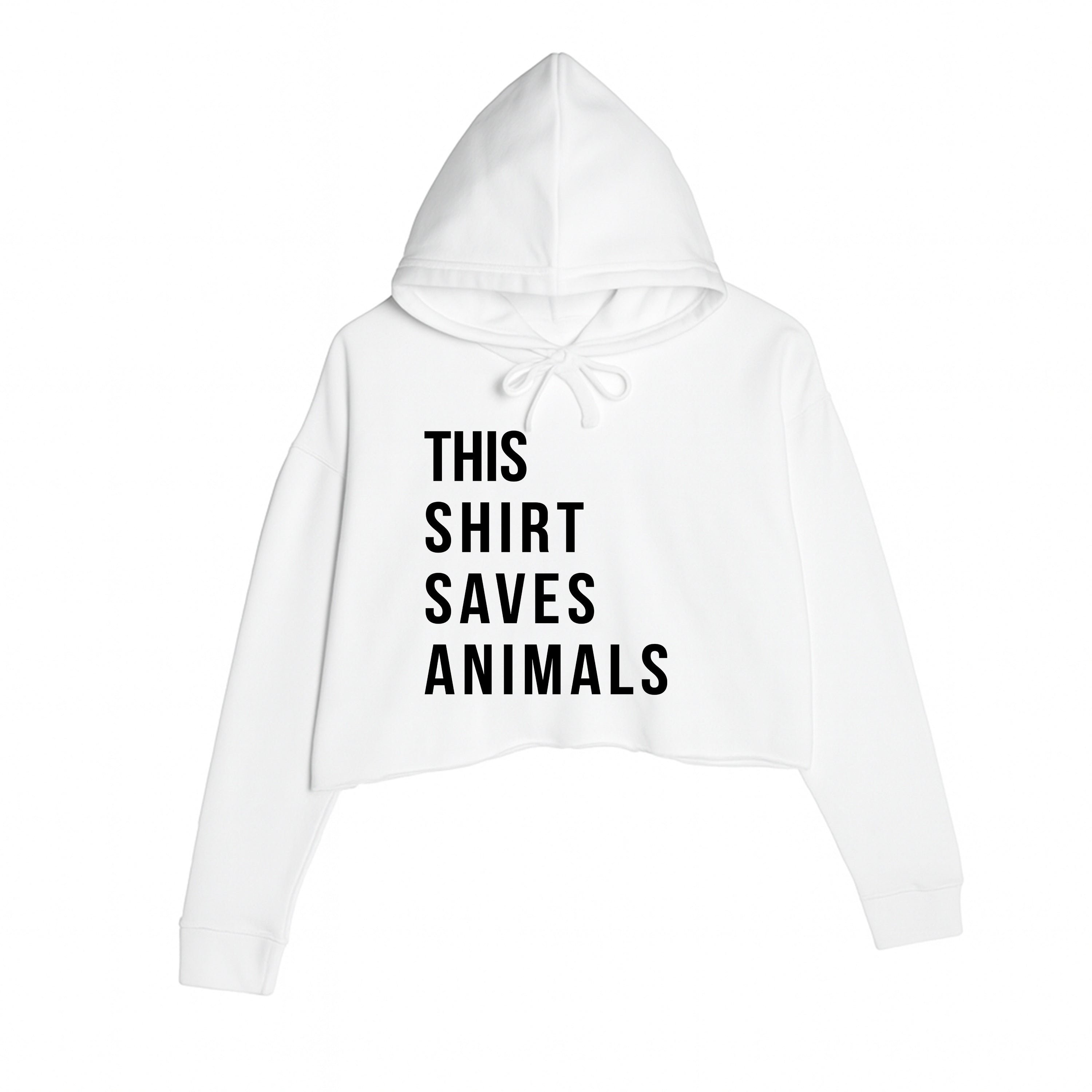 Women's | This Shirt Saves Animals | Crop Hoodie