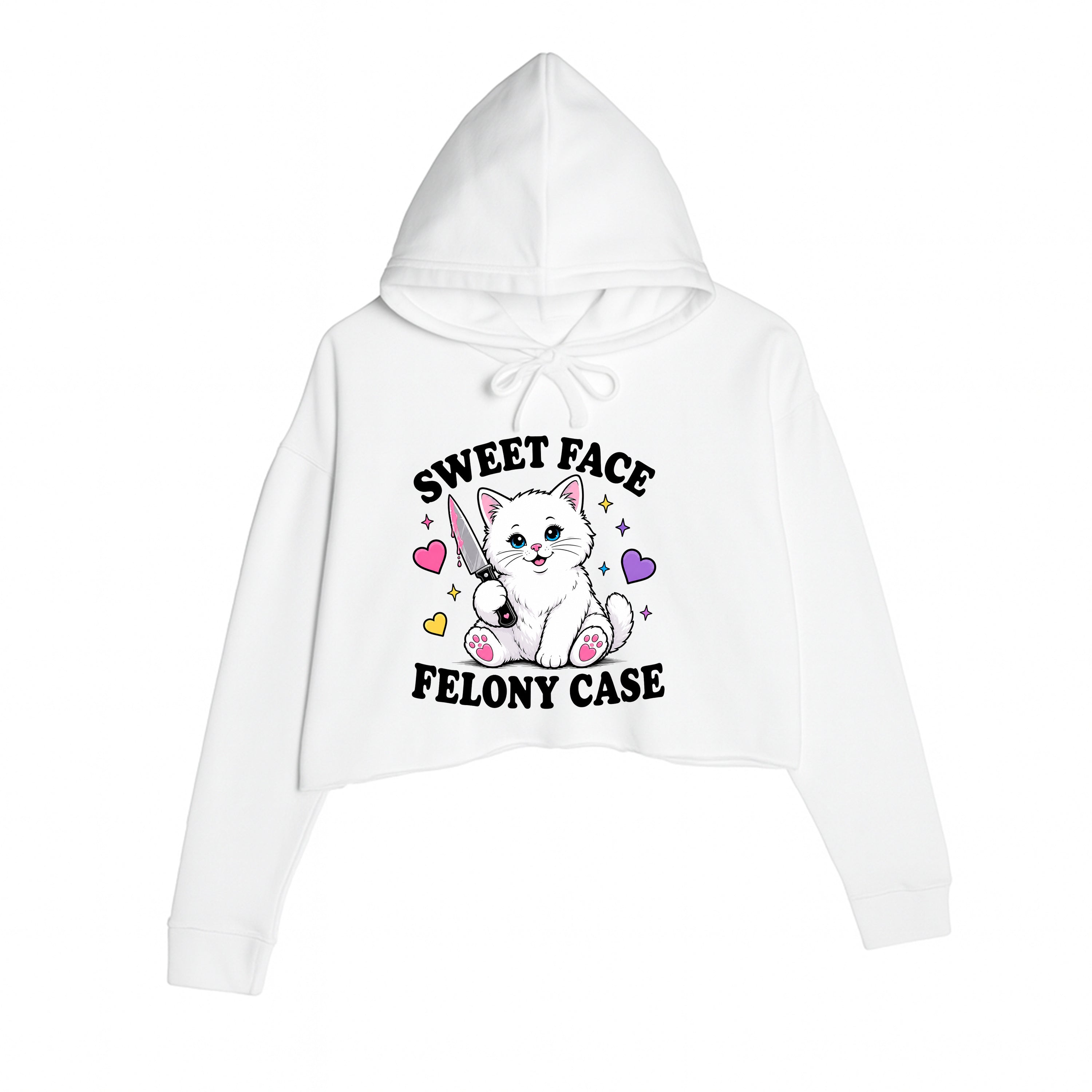 Women's | Sweet Face Felony Case | Crop Hoodie