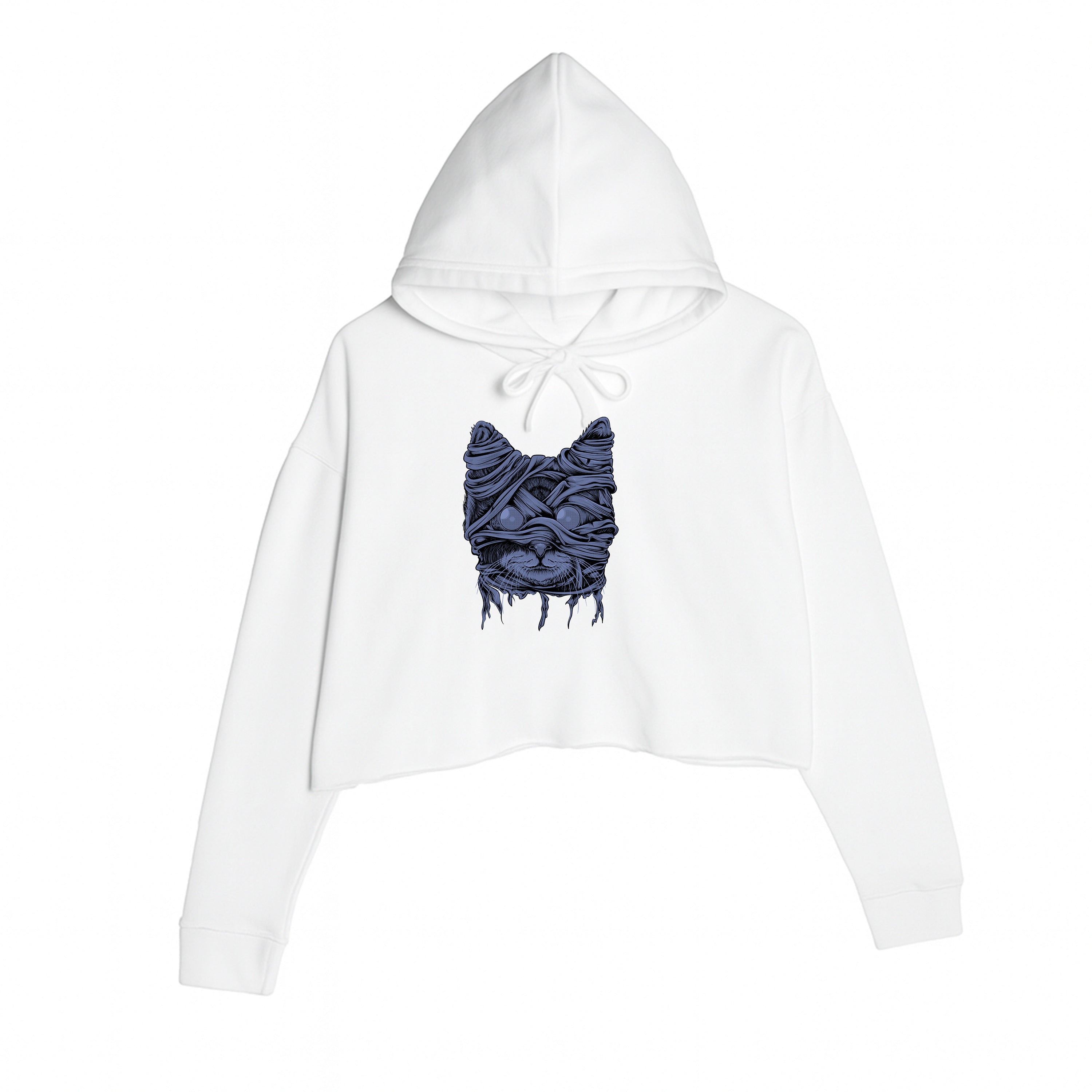 Women's | Zombie Mummy Cat | Crop Hoodie