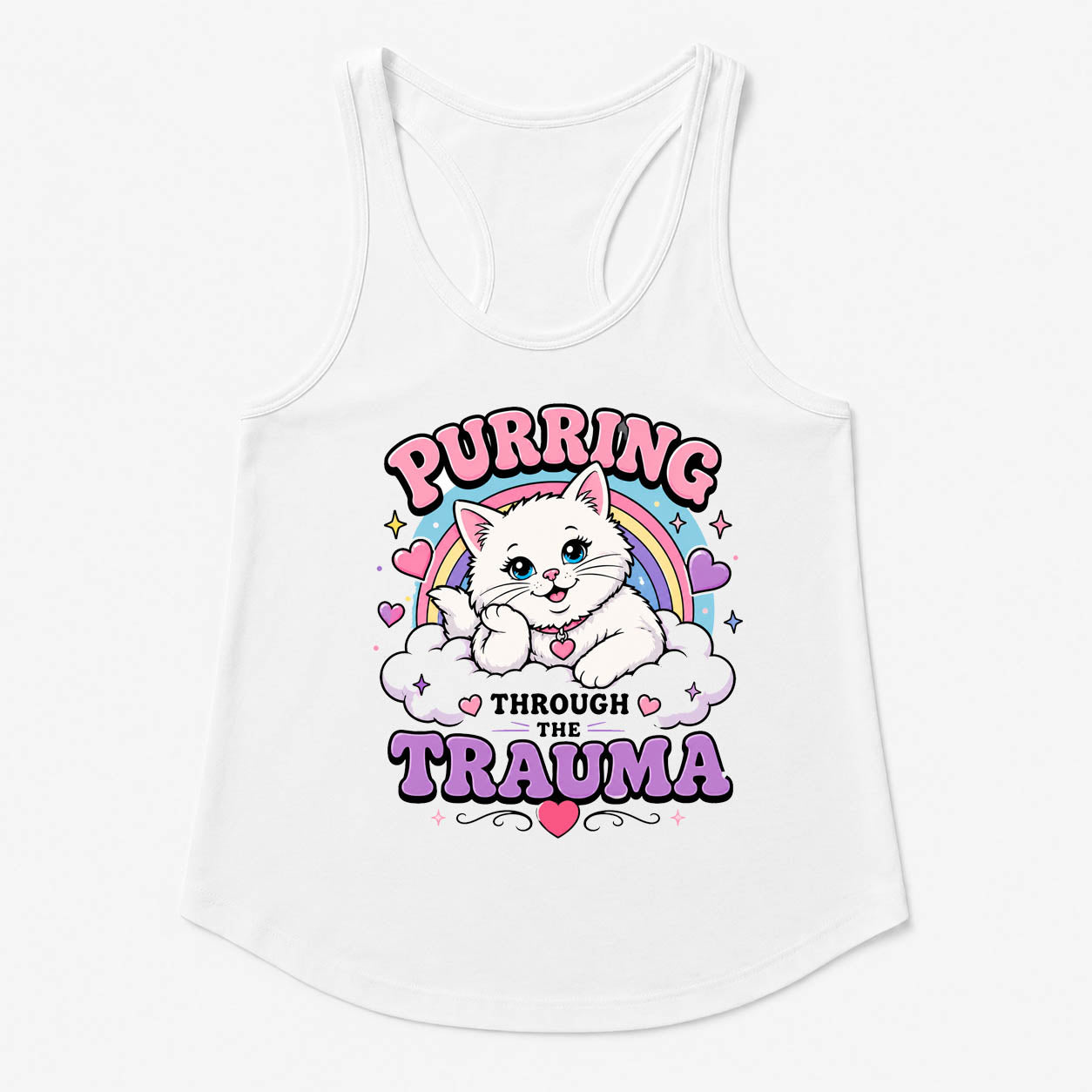 Women's | Purring Through The Trauma | Racerback Tank