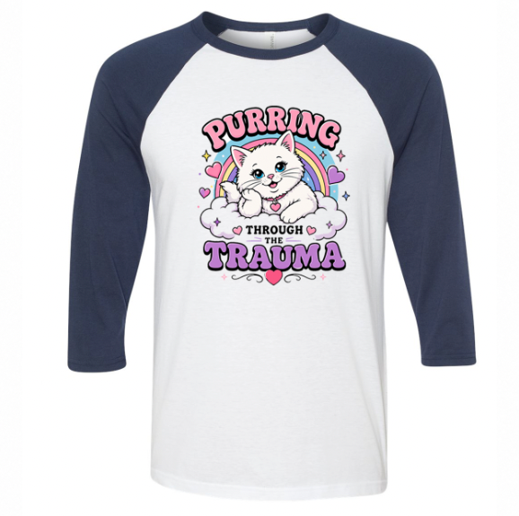 Unisex | Purring Through Trauma | Raglan
