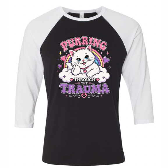 Unisex | Purring Through Trauma | Raglan