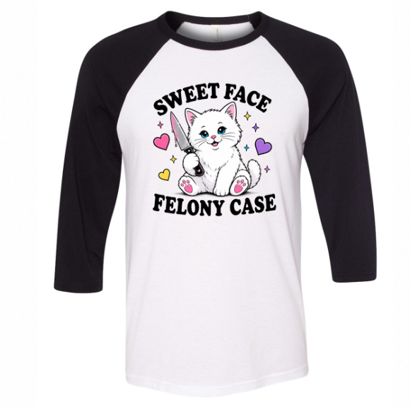 Unisex | Sweet Face Felony Case | Raglan