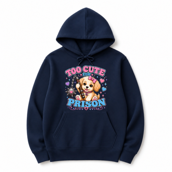 Unisex | Too Cute For Prison | Pullover Hoodie
