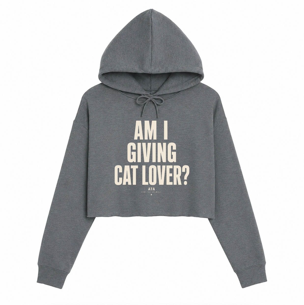 Women's | Giving Cat Lover | Crop Hoodie