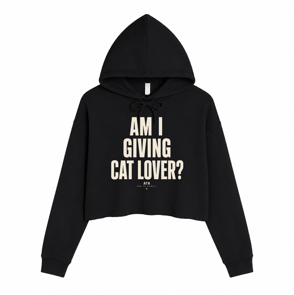 Women's | Giving Cat Lover | Crop Hoodie