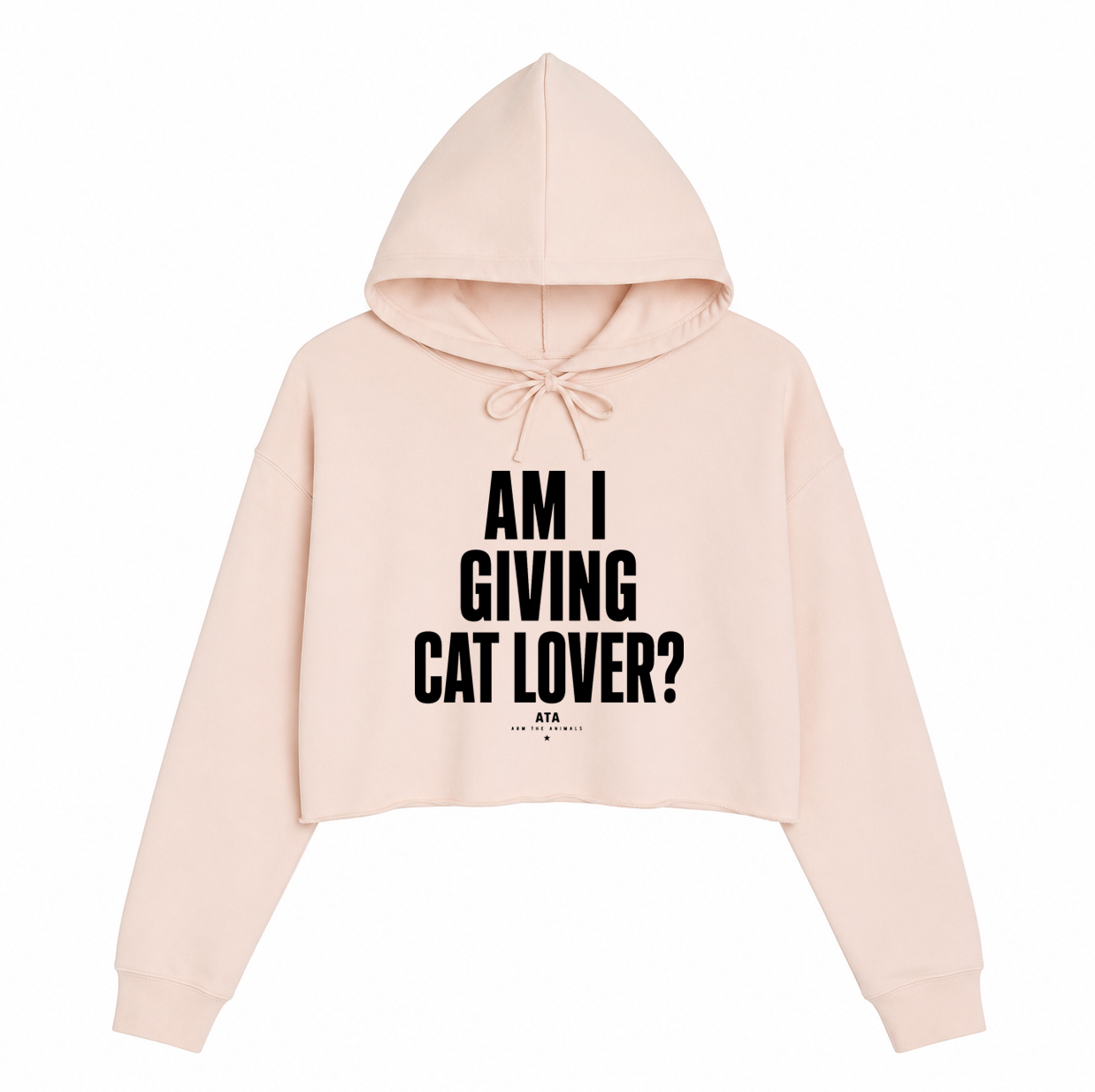 Women's | Giving Cat Lover | Crop Hoodie