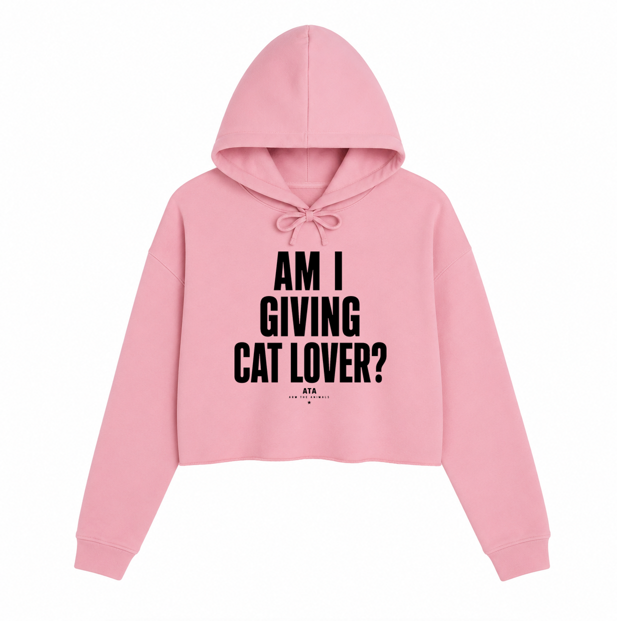 Women's | Giving Cat Lover | Crop Hoodie