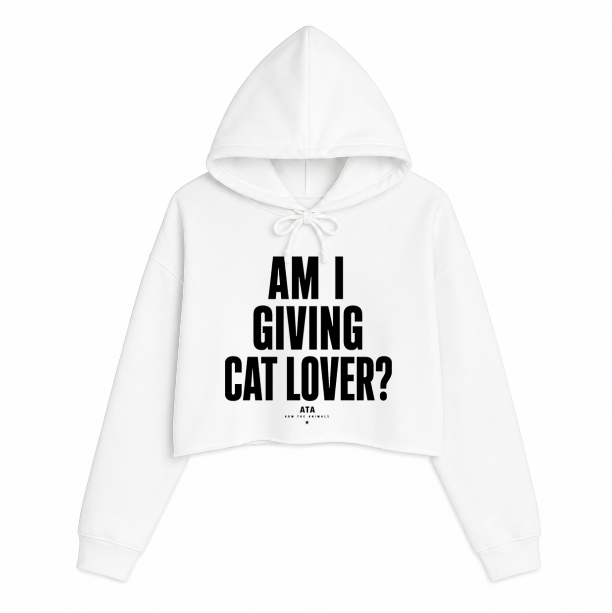 Women's | Giving Cat Lover | Crop Hoodie
