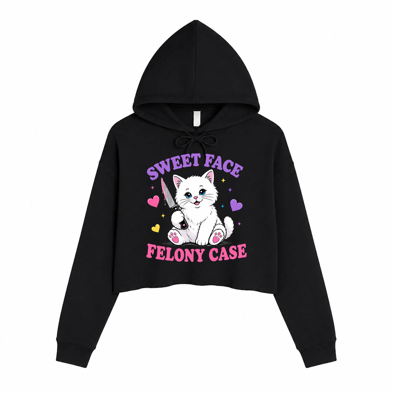 Women's | Sweet Face Felony Case | Crop Hoodie