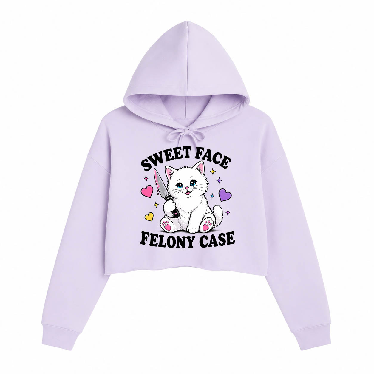 Women's | Sweet Face Felony Case | Crop Hoodie