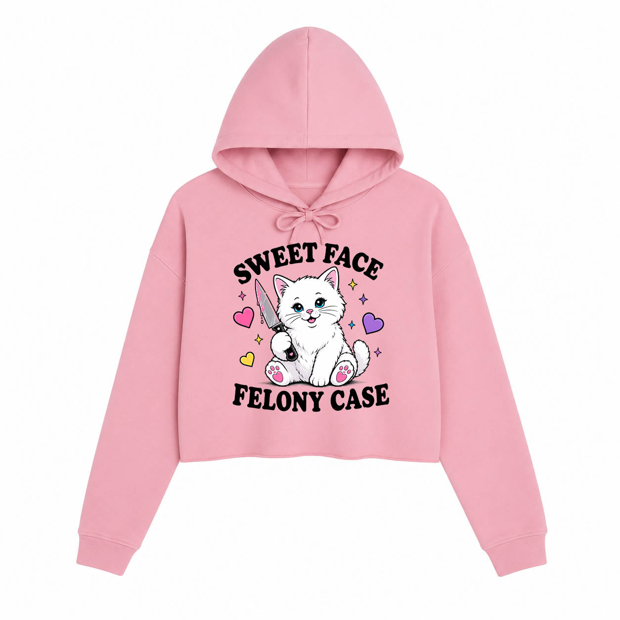 Women's | Sweet Face Felony Case | Crop Hoodie