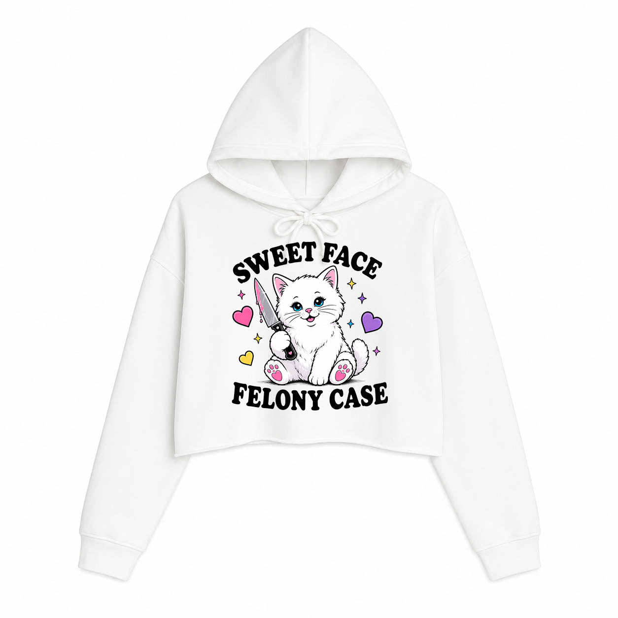 Women's | Sweet Face Felony Case | Crop Hoodie