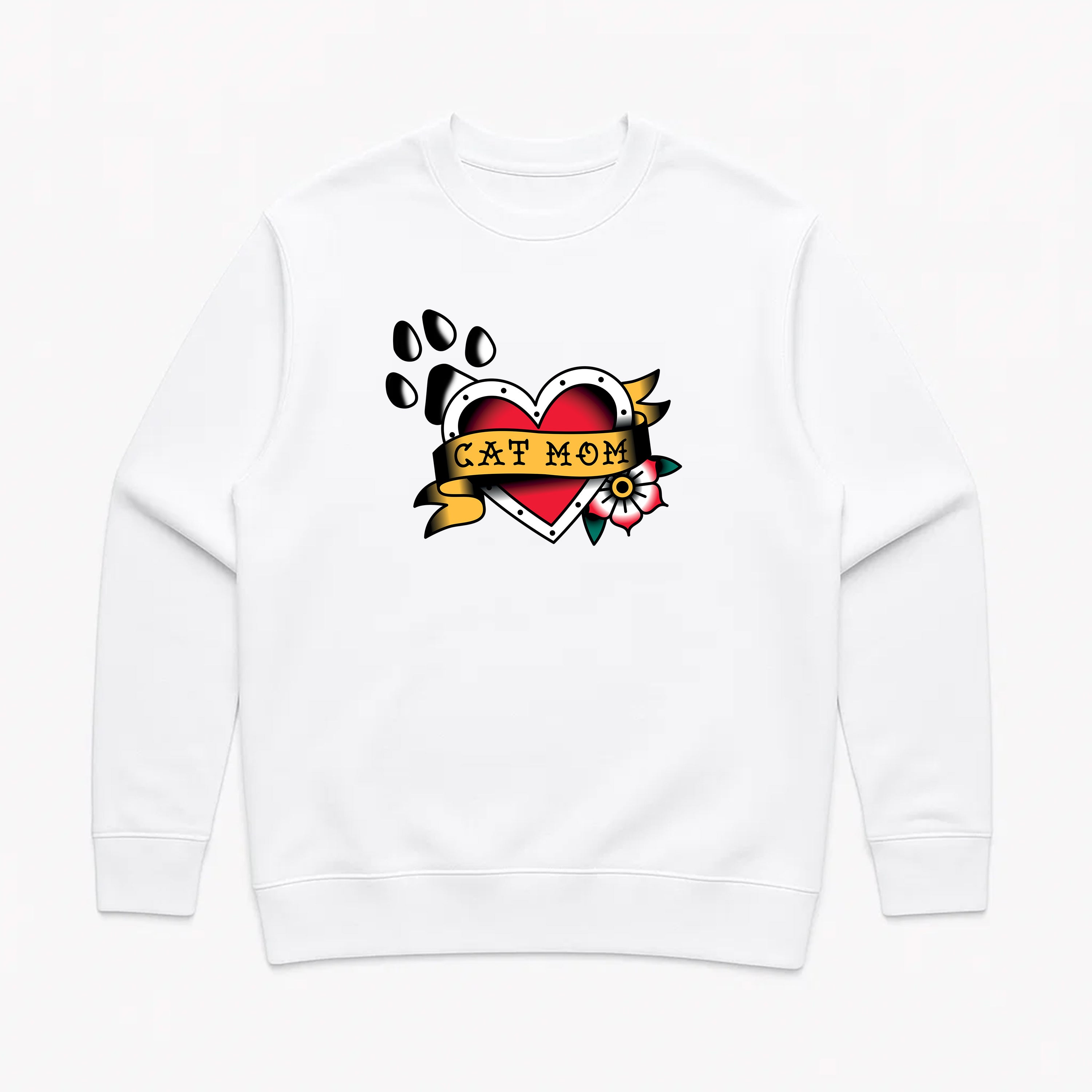 Unisex | Tattoo Cat Mom | Crewneck Sweatshirt