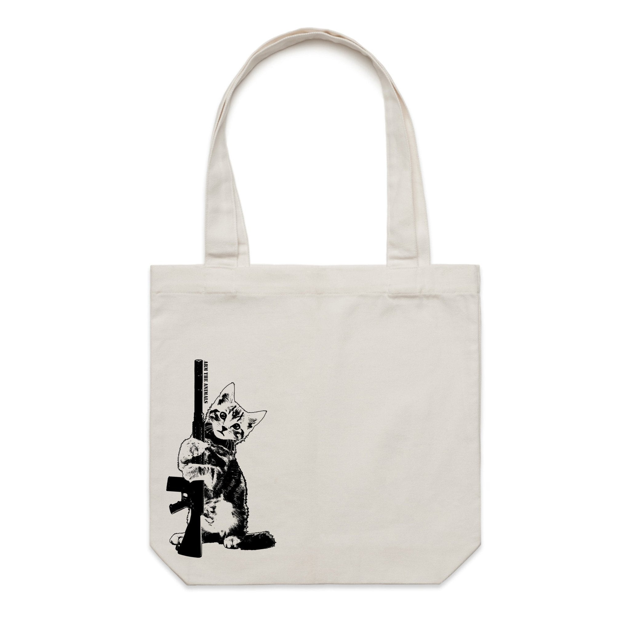 Accessory | Ain't Kitten Around | Canvas Tote - Arm The Animals Clothing LLC