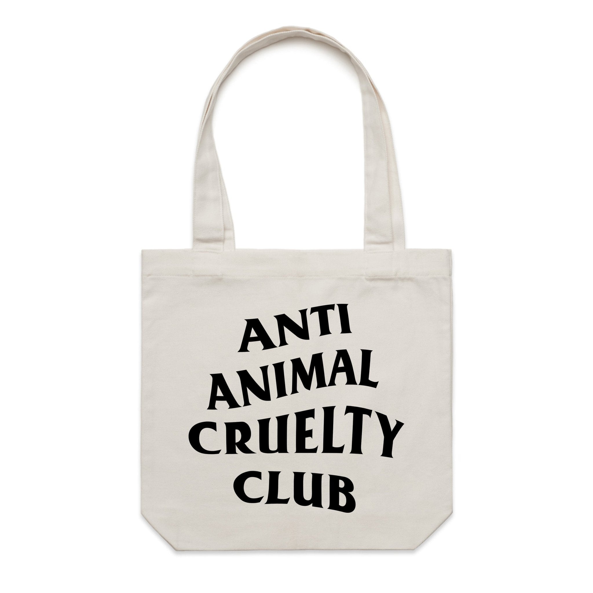 Accessory | Anti Animal Cruelty Club | Canvas Tote - Arm The Animals Clothing LLC