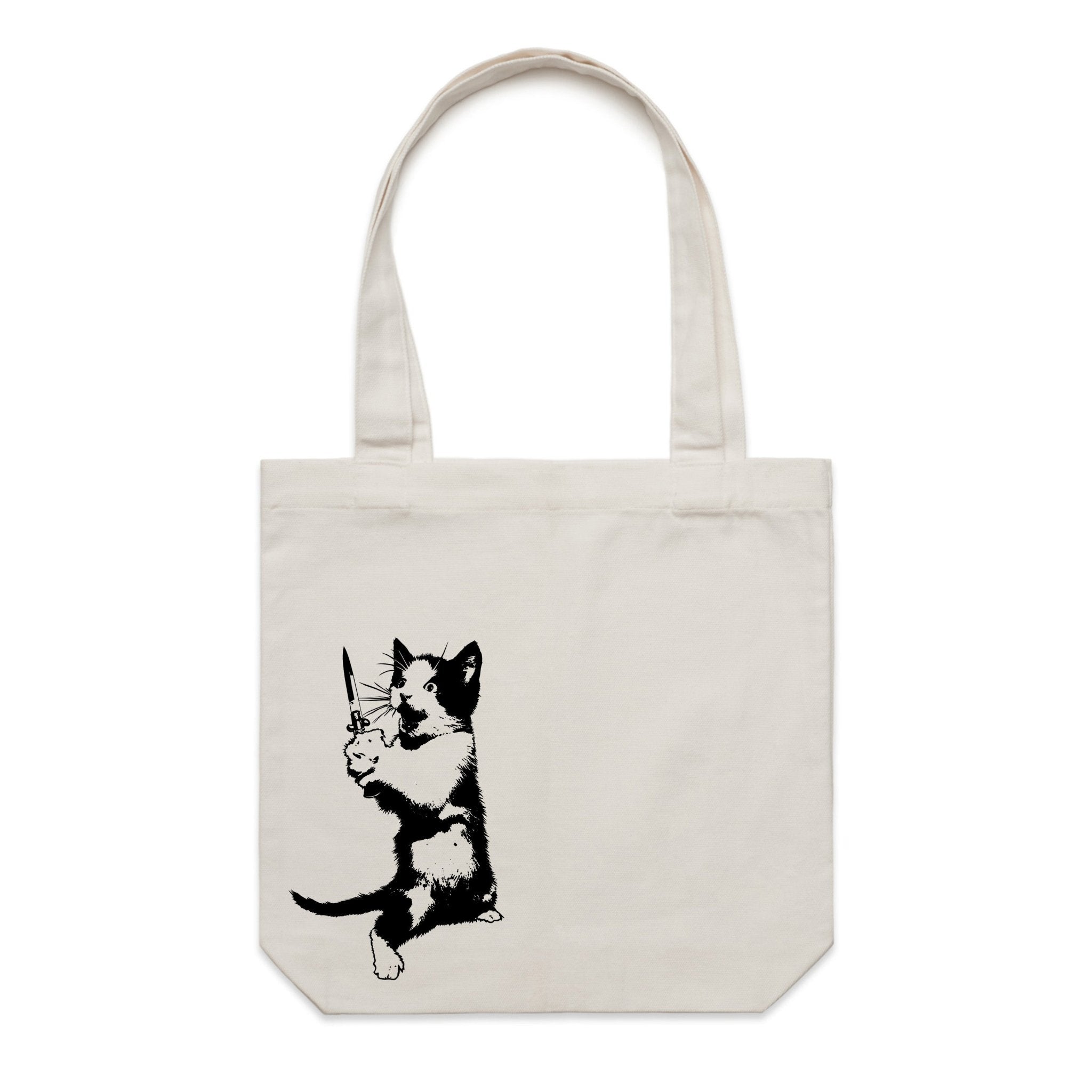 Accessory | Cat The Ripper | Canvas Tote - Arm The Animals Clothing LLC
