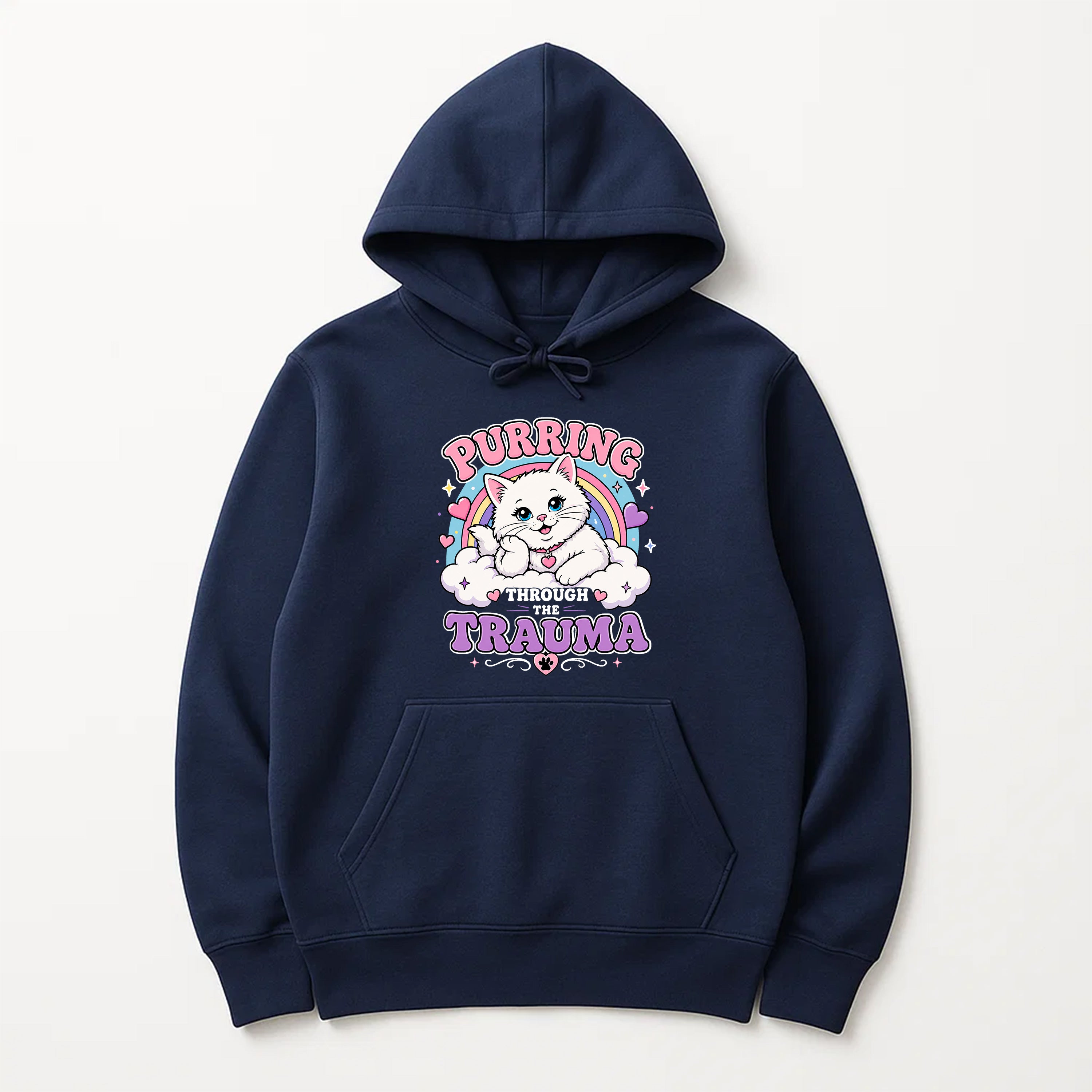 Unisex | Purring Through Trauma | Pullover Hoodie